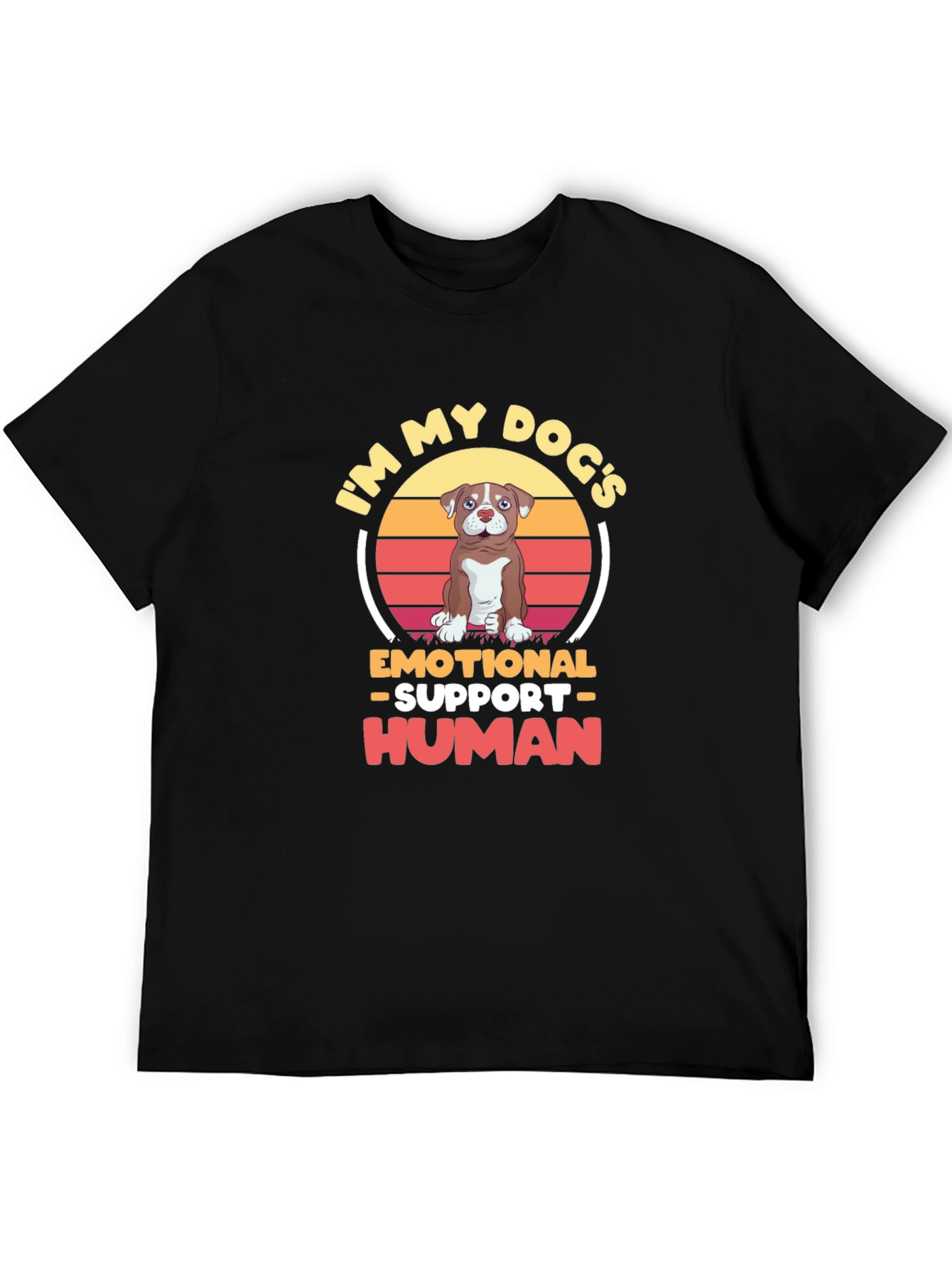 Emotional Support Human Dog T-Shirt