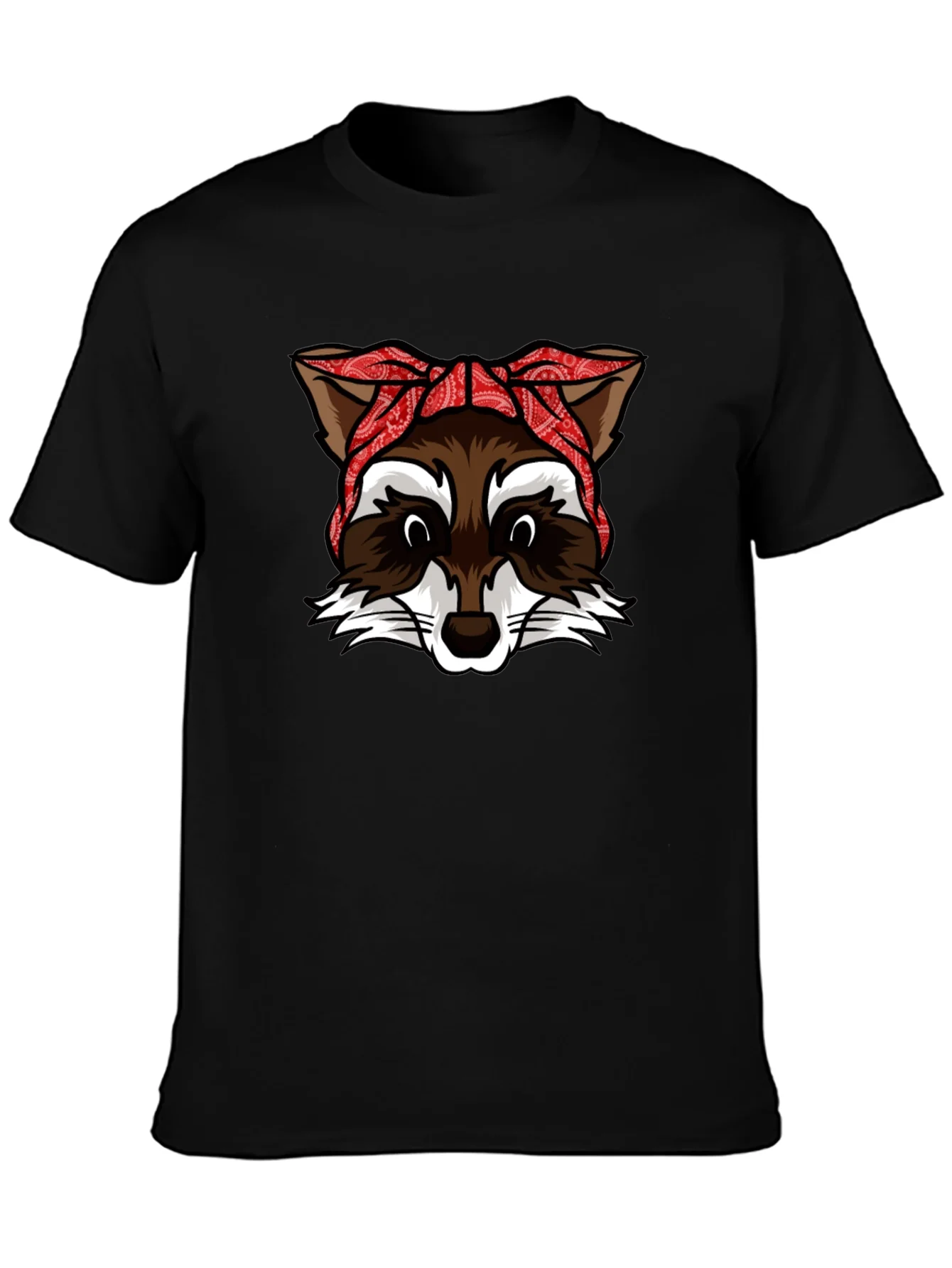 Cool Raccoon Bandana Graphic Tee