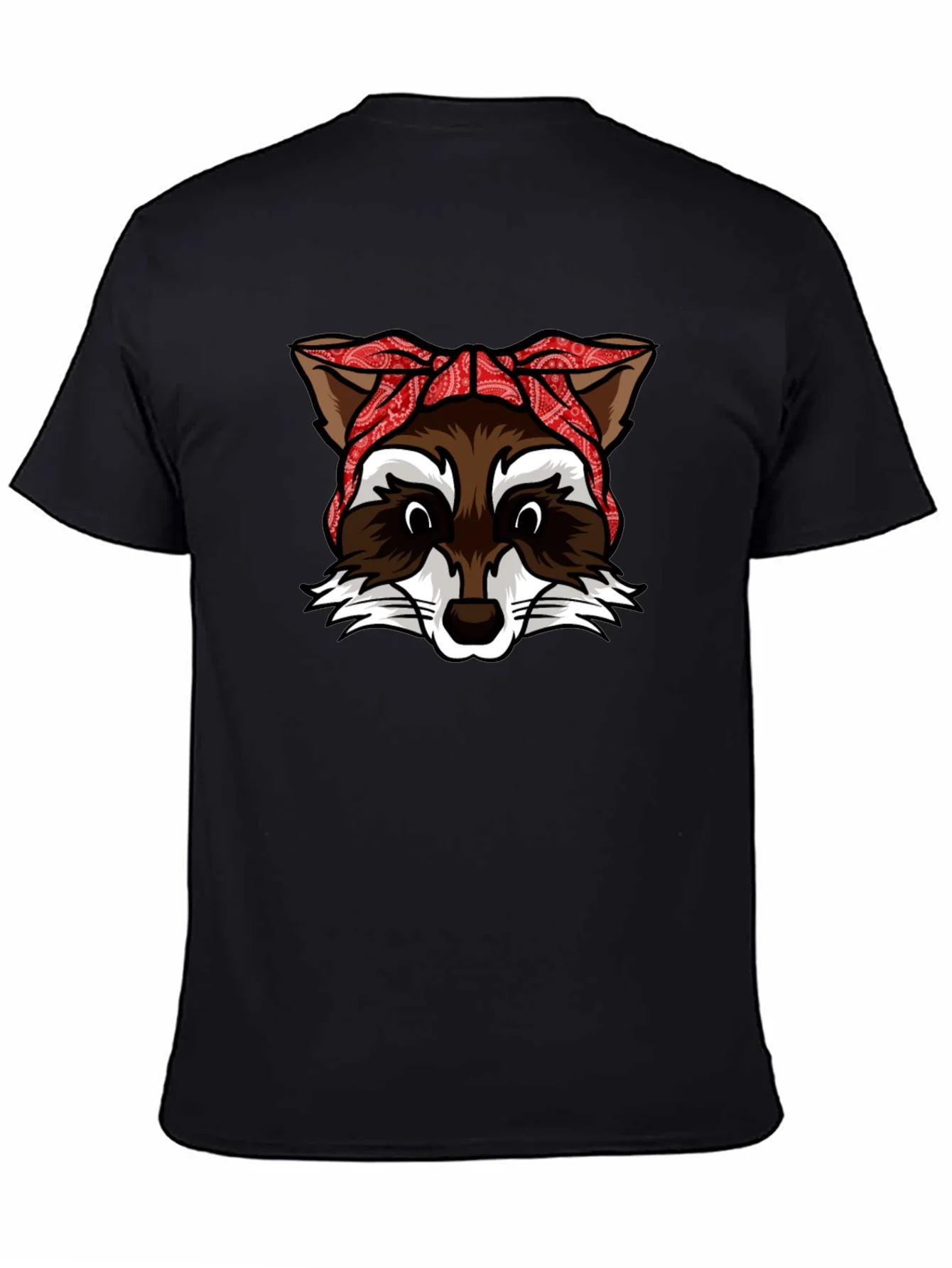 Cool Raccoon Bandana Graphic Tee