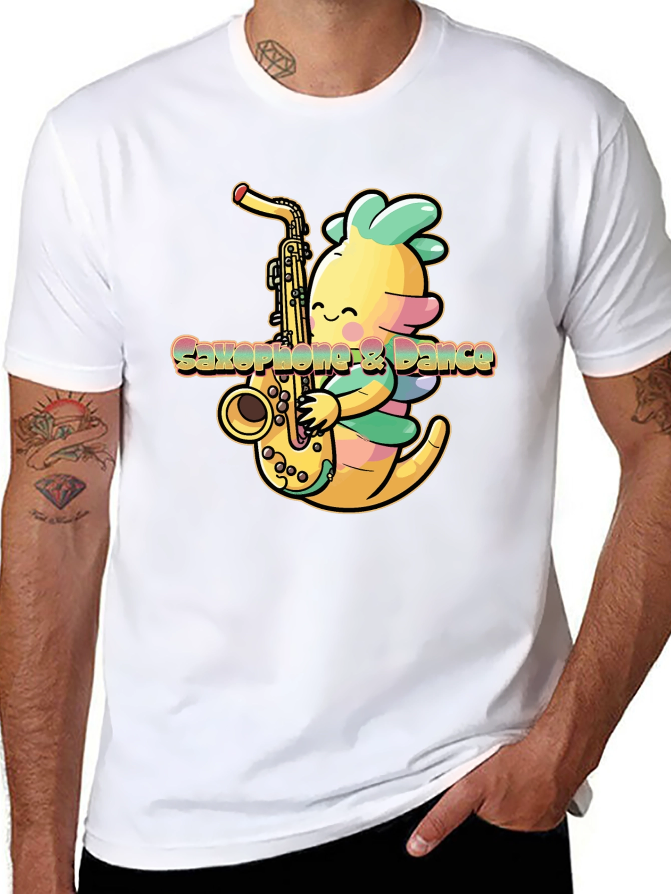 Saxophone Monster T-Shirt - Music Lover Tee