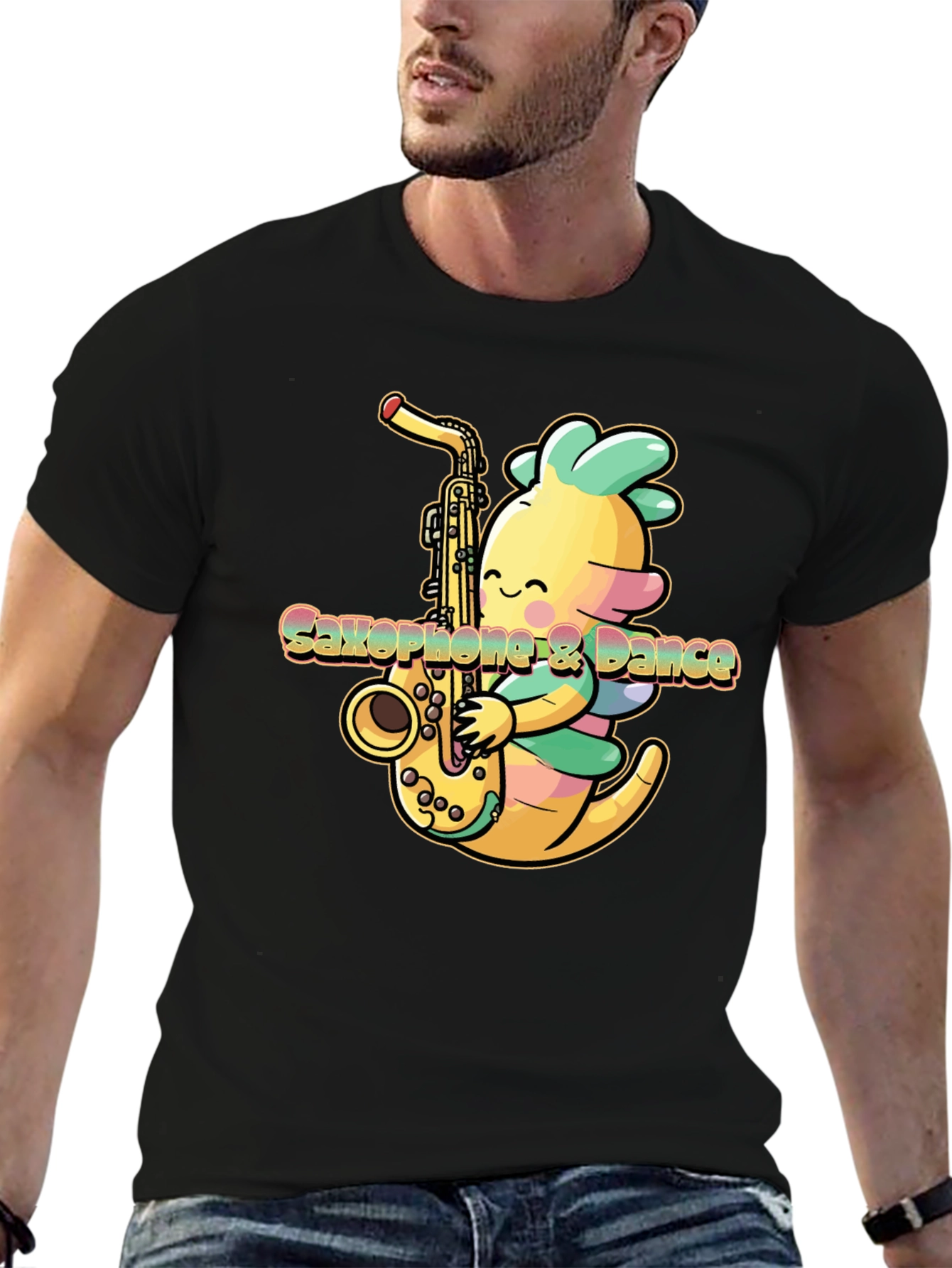Saxophone Monster T-Shirt - Music Lover Tee