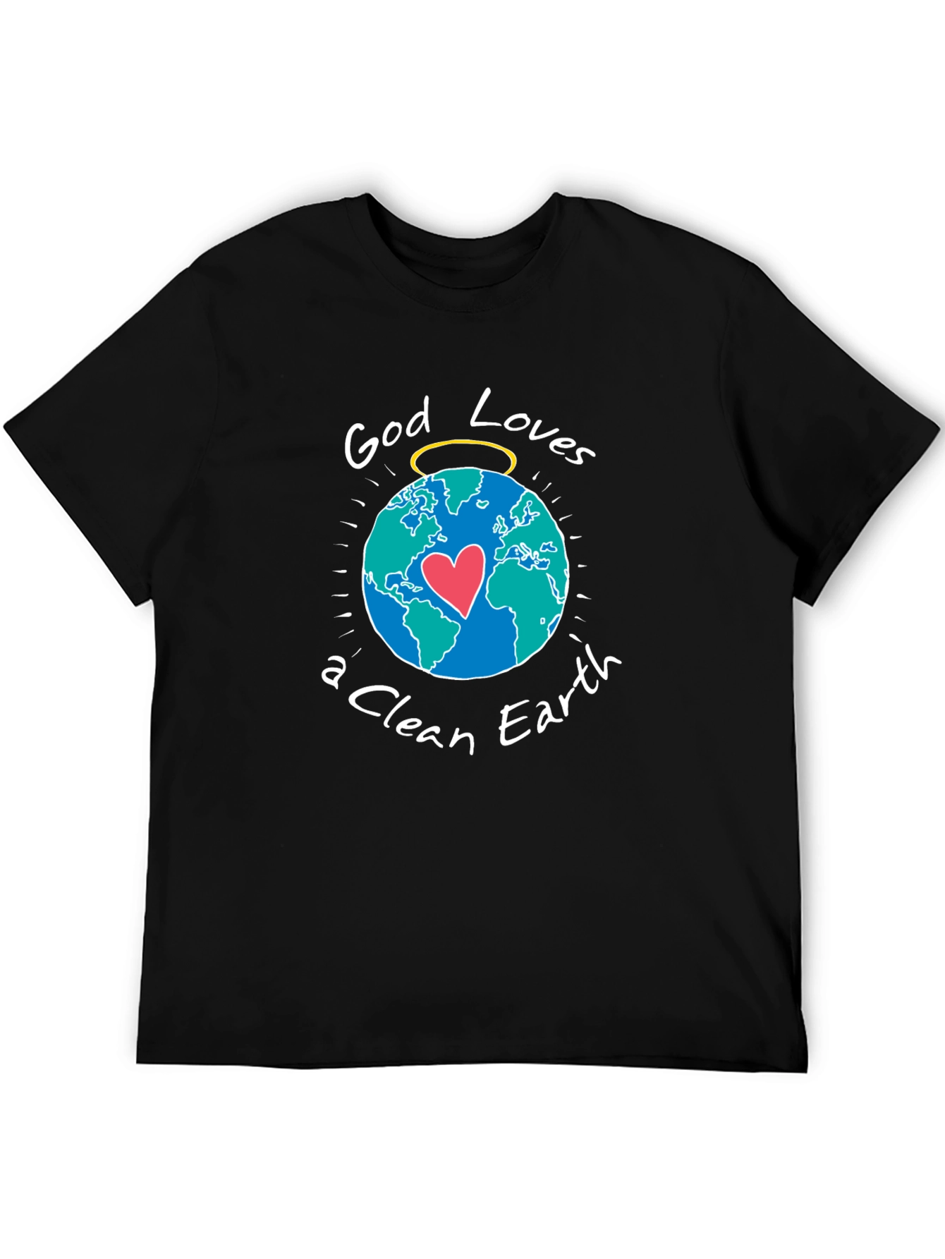God Loves a Clean Earth Graphic T-Shirt