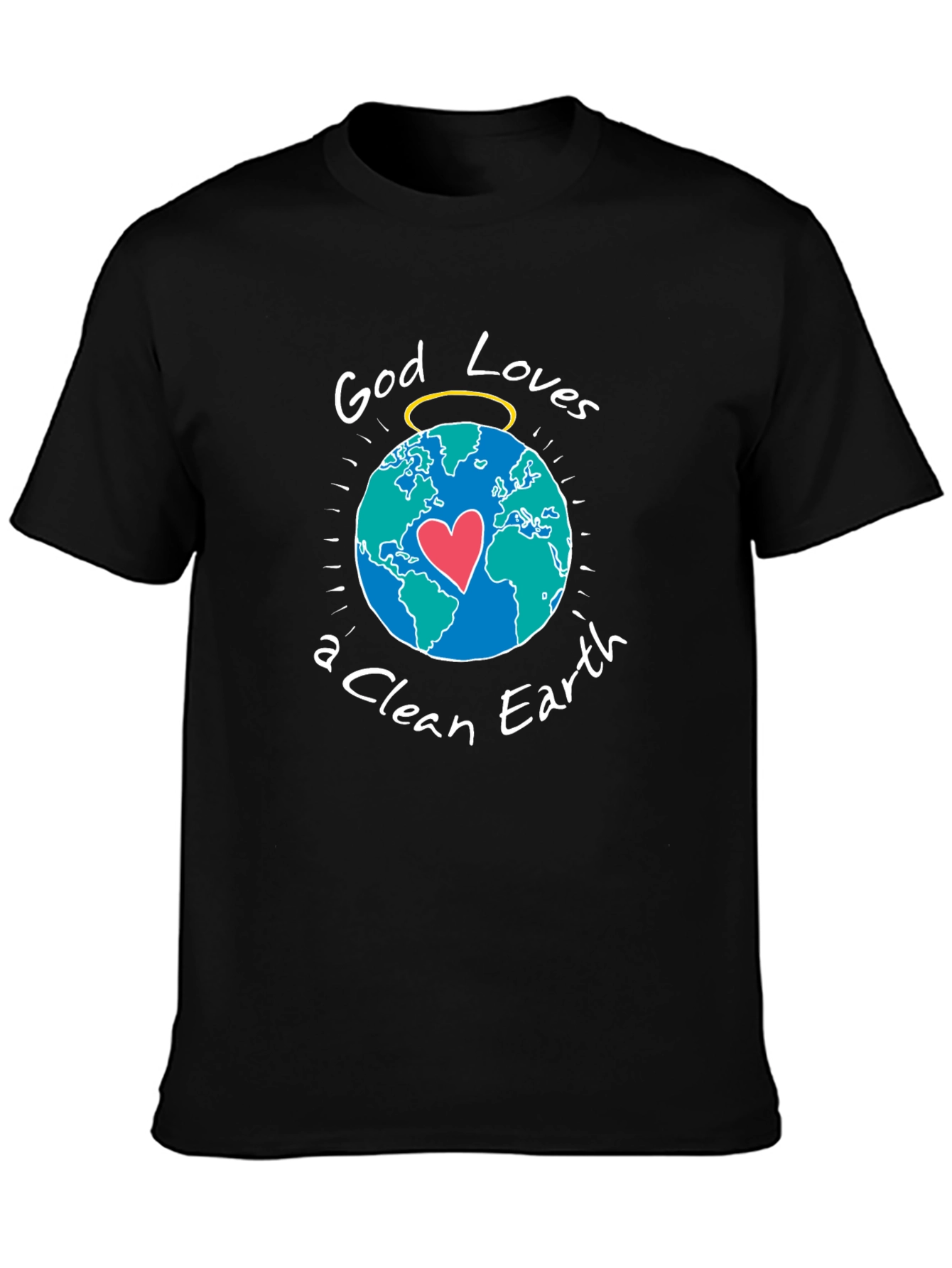God Loves a Clean Earth Graphic T-Shirt