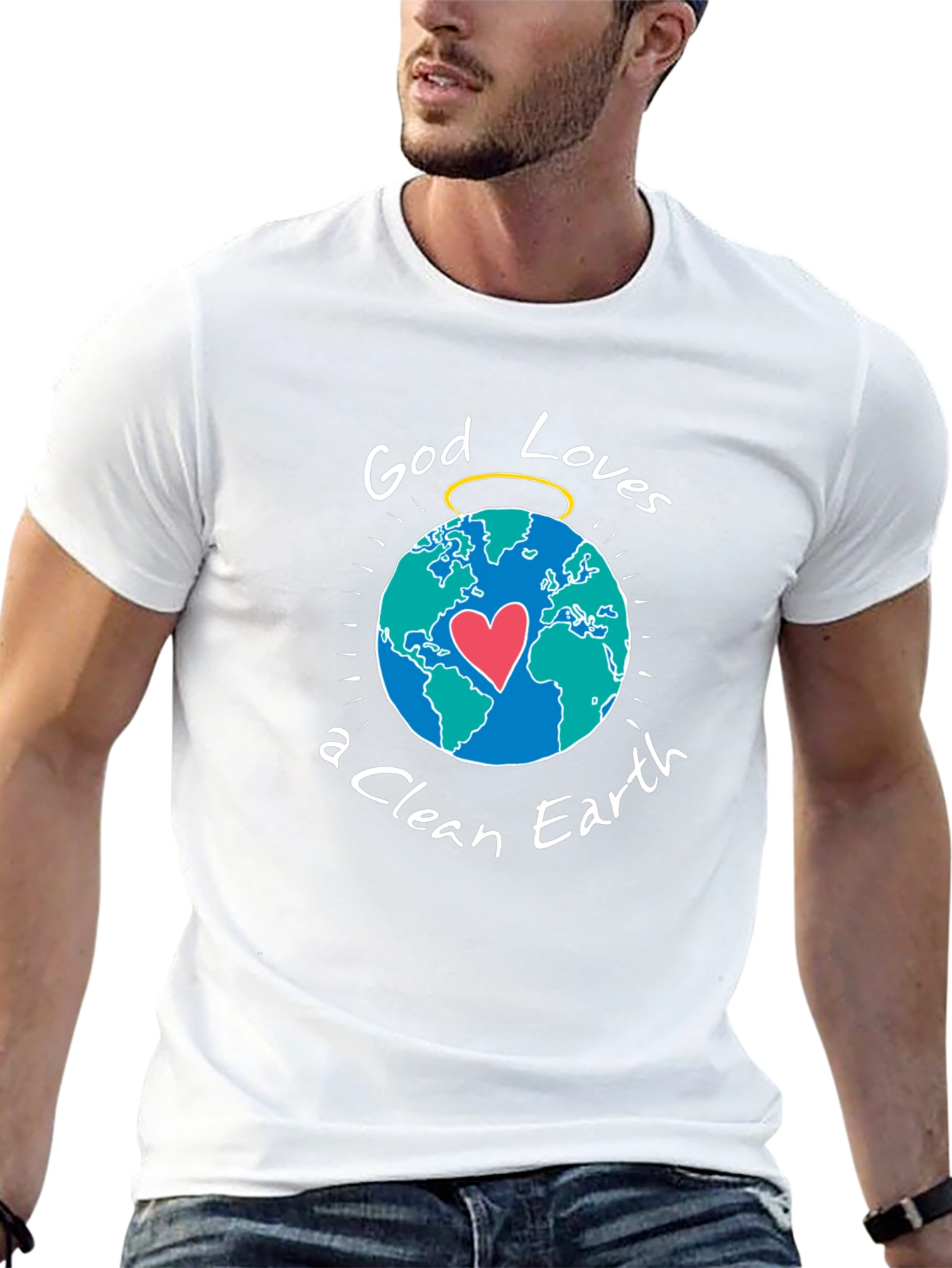 God Loves a Clean Earth Graphic T-Shirt
