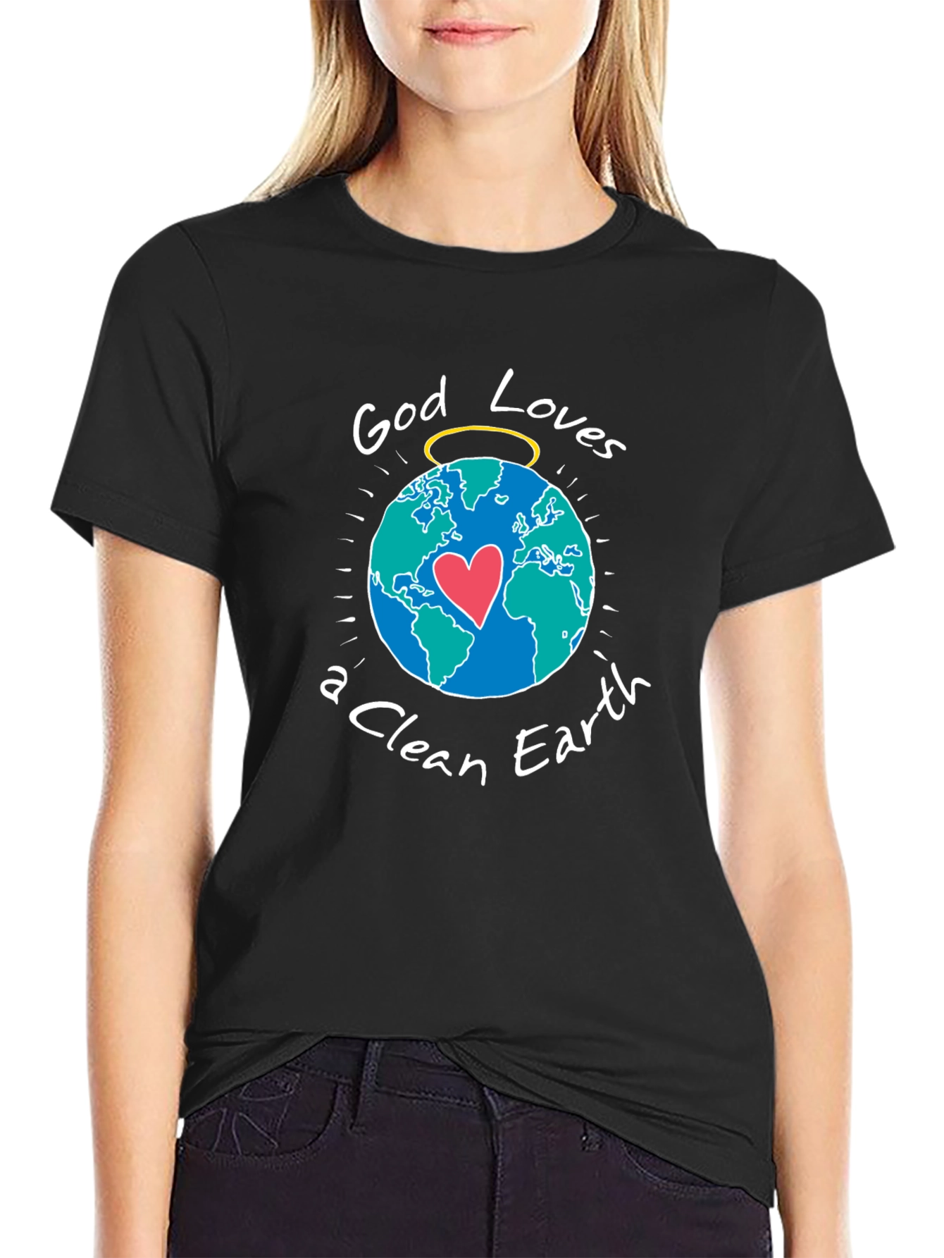 God Loves a Clean Earth Graphic T-Shirt