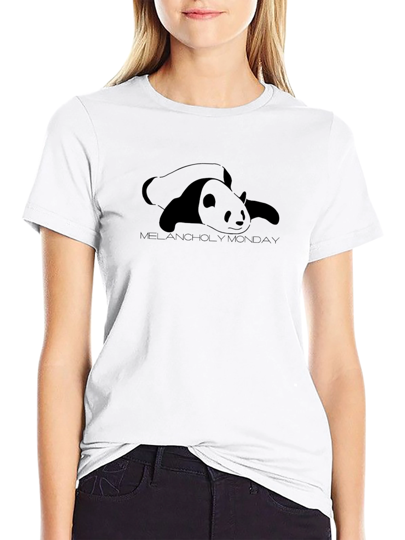 Melancholy Monday Panda T-Shirt - Soft Cotton Tee