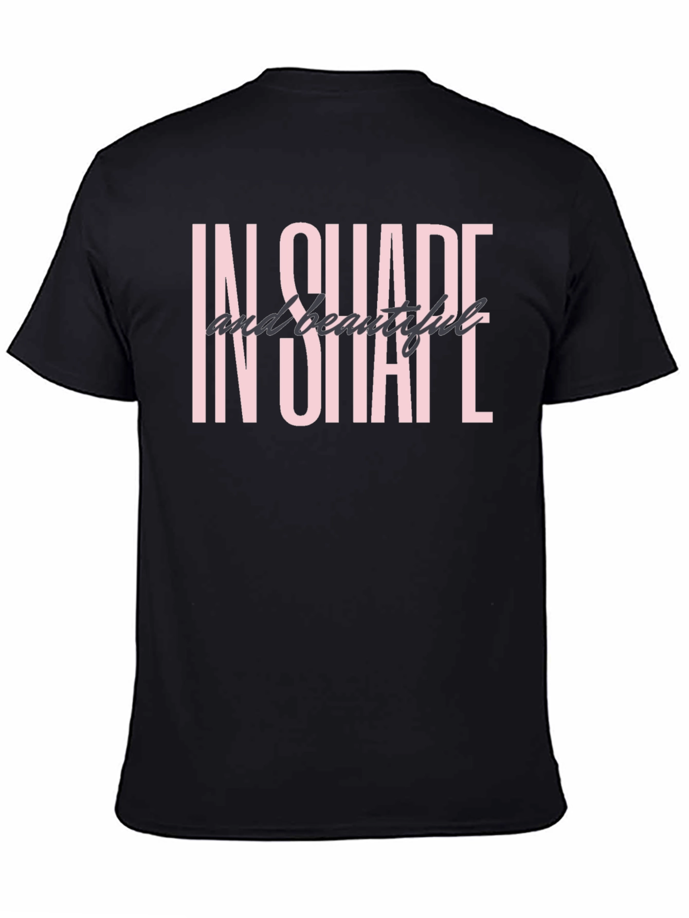 In Shape and Beautiful Black Graphic Tee