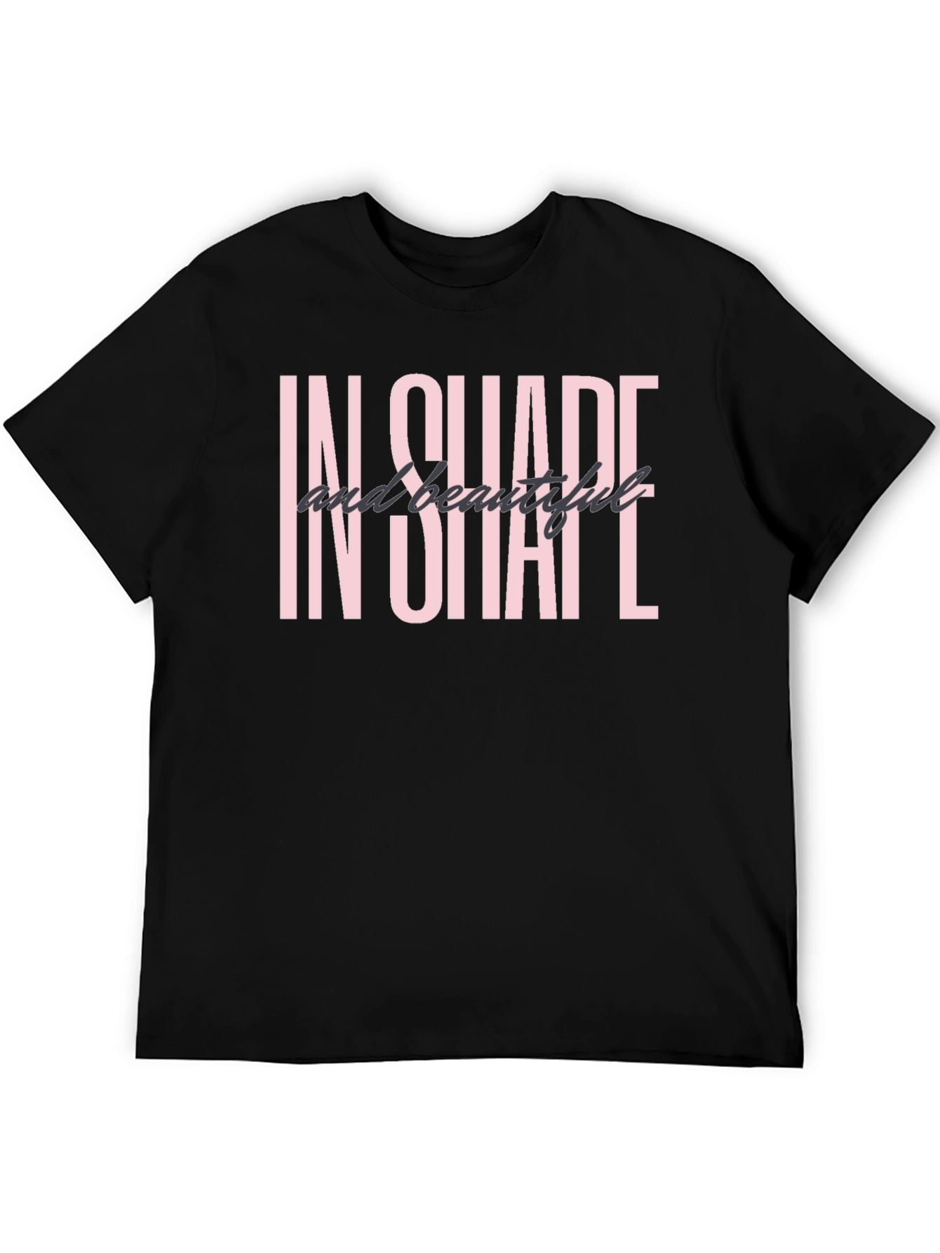 In Shape and Beautiful Black Graphic Tee