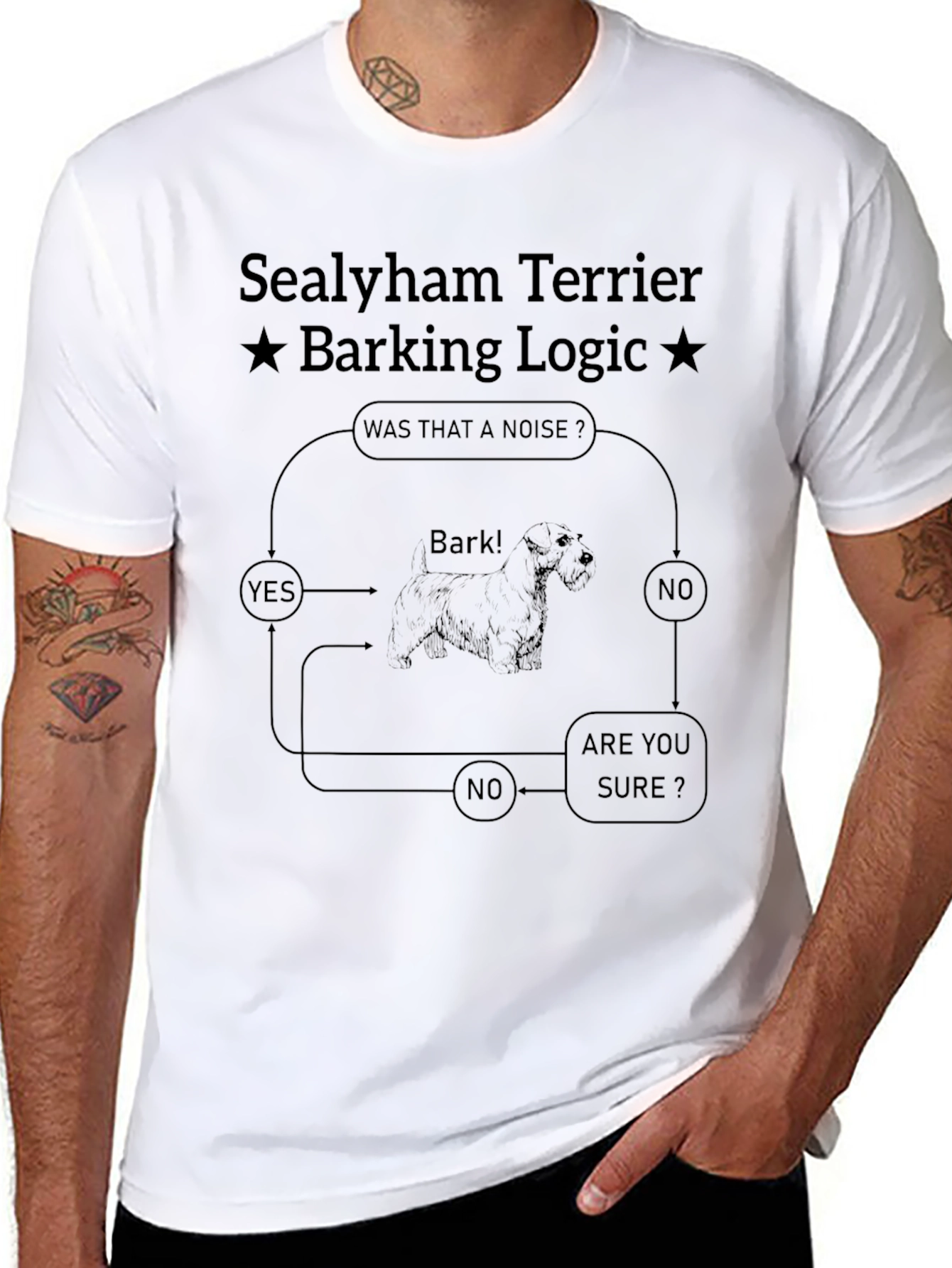 Sealyham Terrier Barking Logic T-Shirt