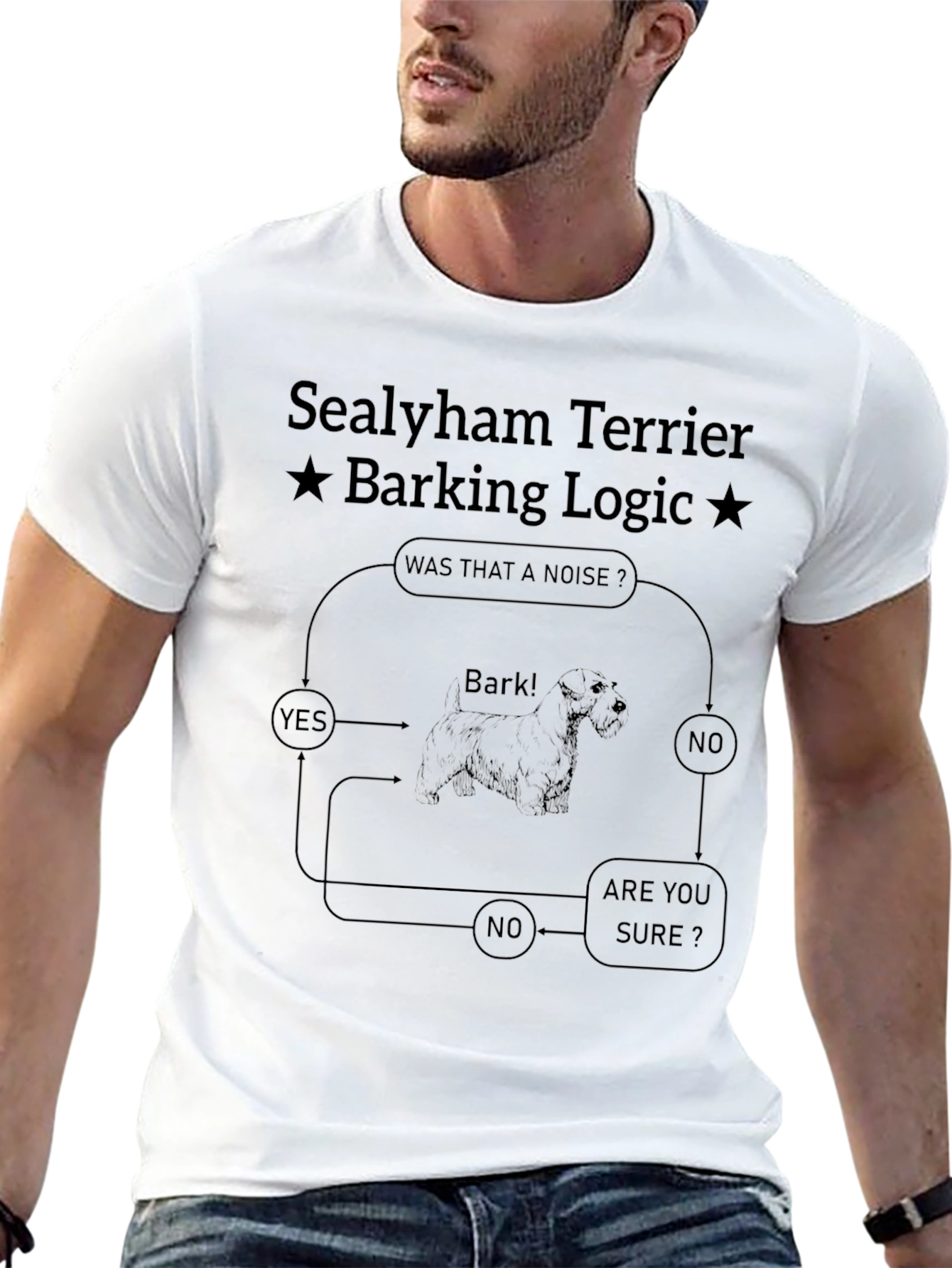 Sealyham Terrier Barking Logic T-Shirt