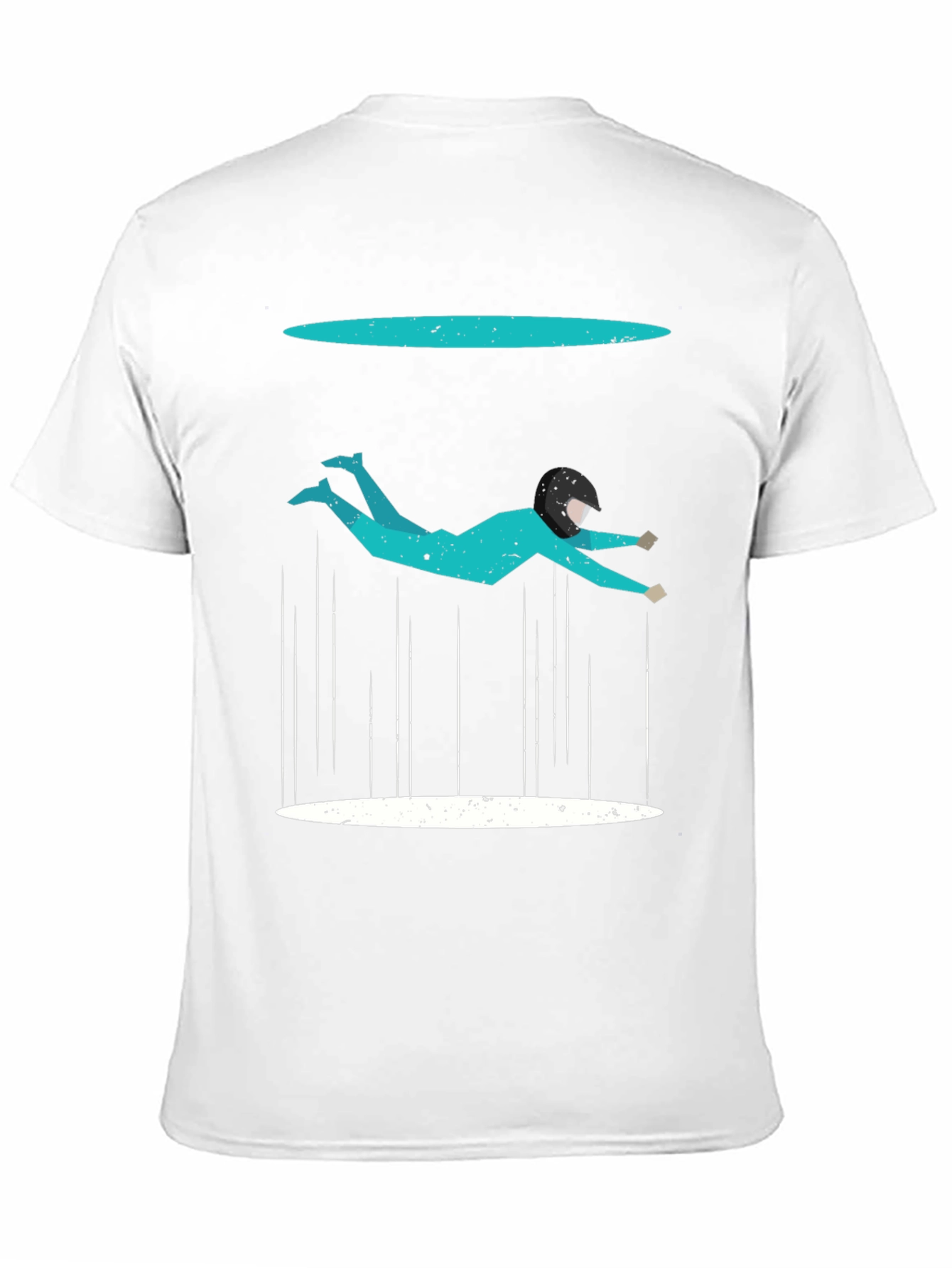 Abstract Skydiver Graphic T-Shirt