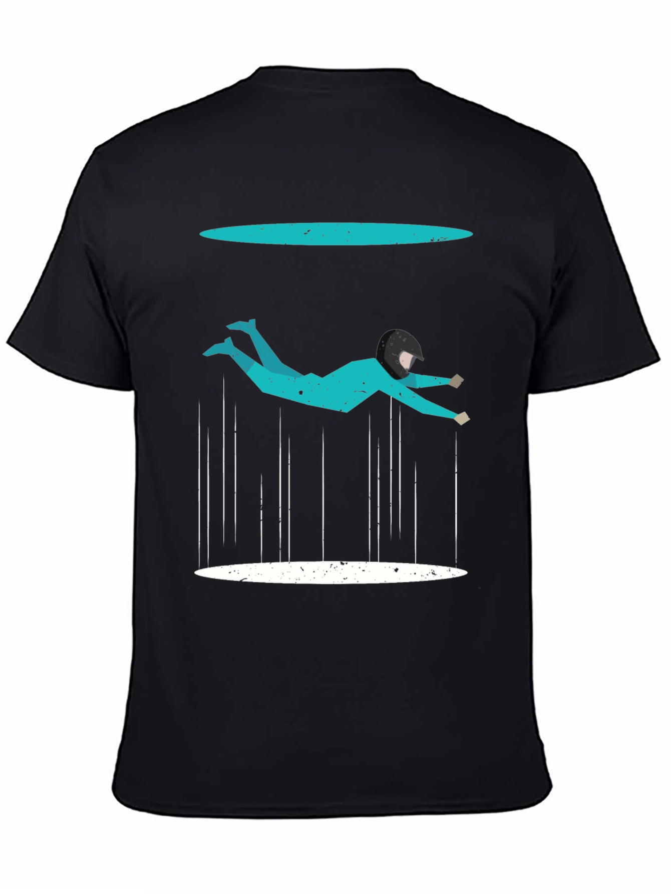 Abstract Skydiver Graphic T-Shirt