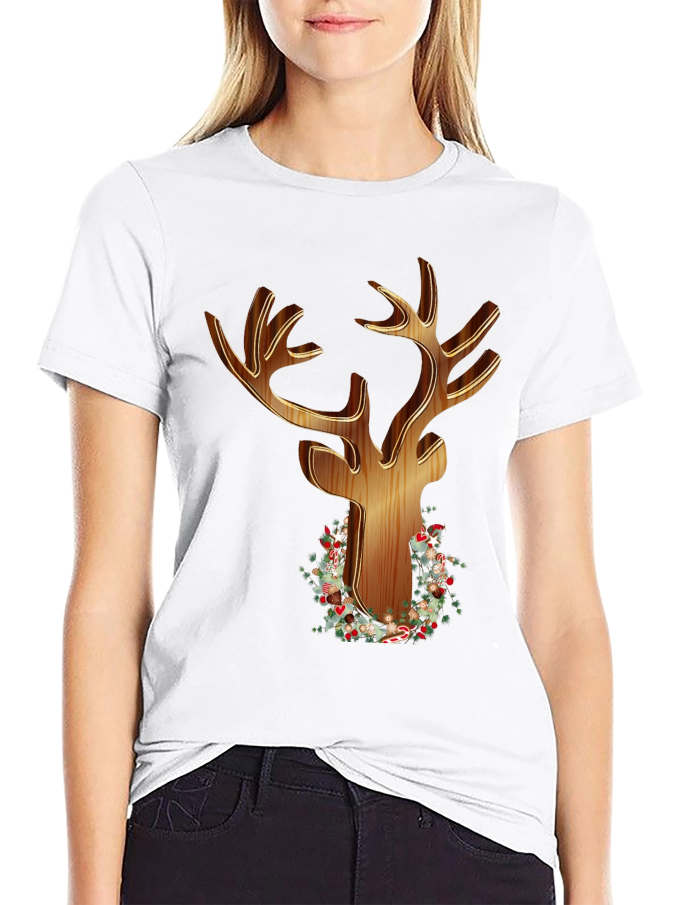 Christmas Reindeer Graphic T-Shirt
