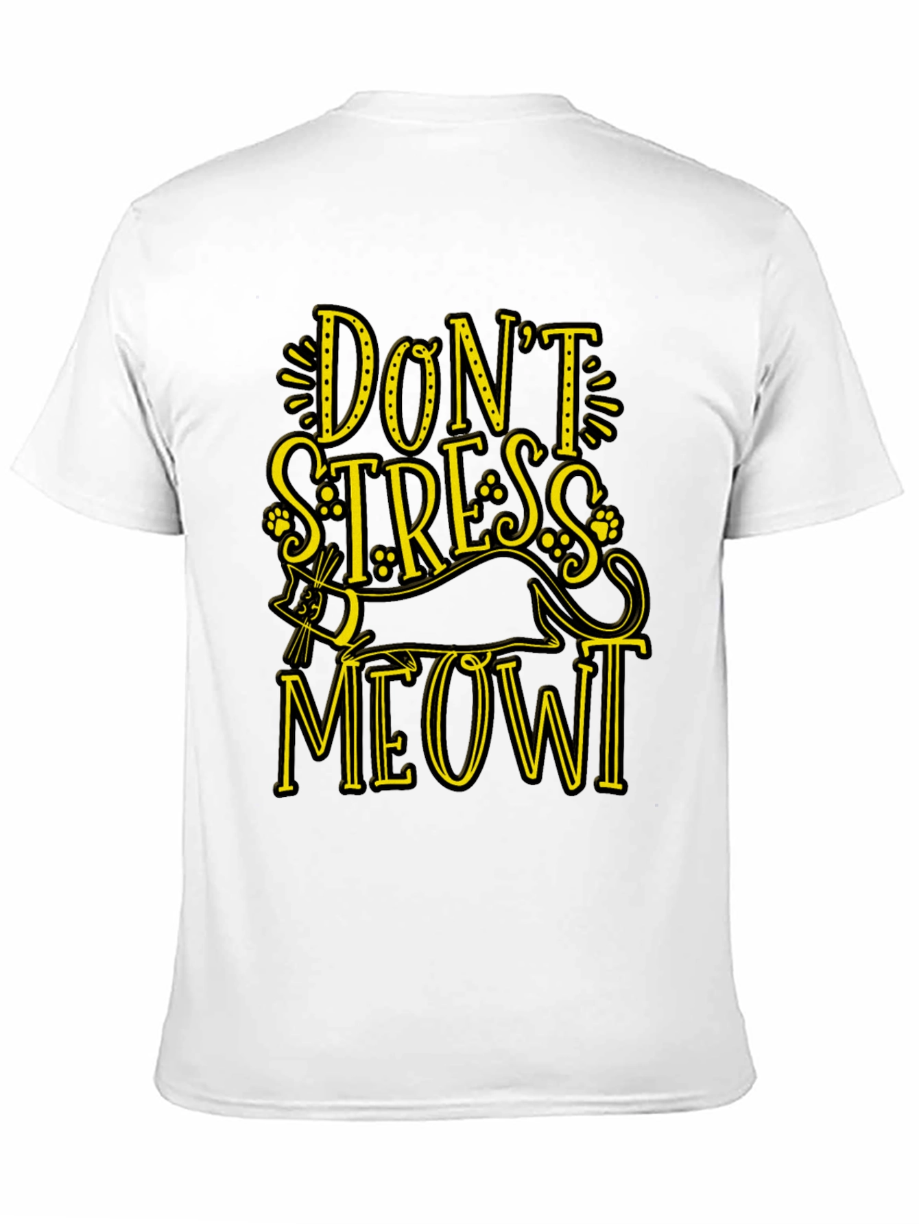 Dont Stress Meowt Black Graphic Tee