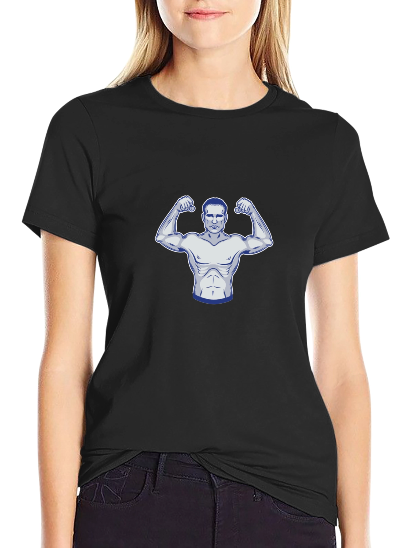 Muscle Man Graphic Tee - Black