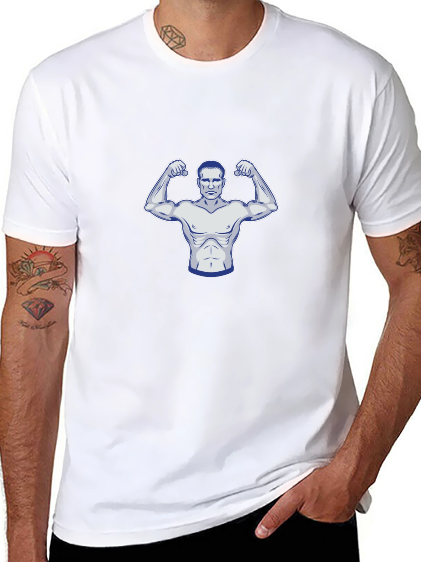 Muscle Man Graphic Tee - Black