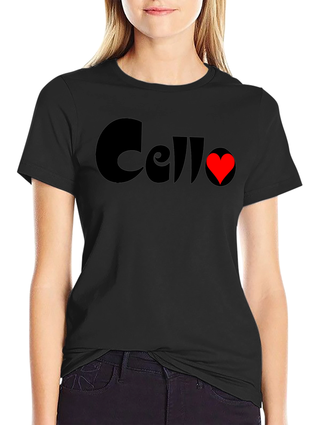 Cello Heart T-Shirt - Music Lovers Tee