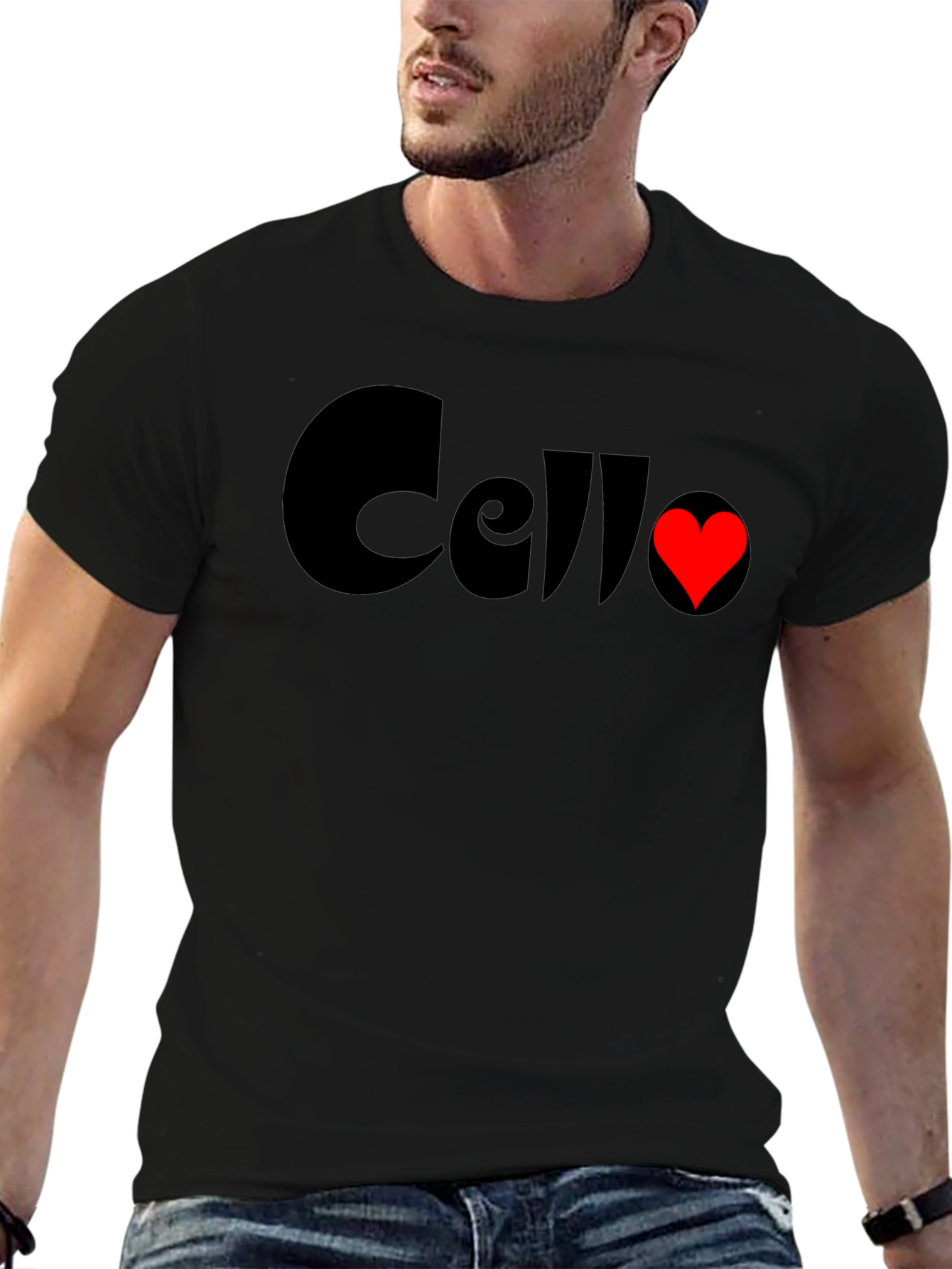 Cello Heart T-Shirt - Music Lovers Tee