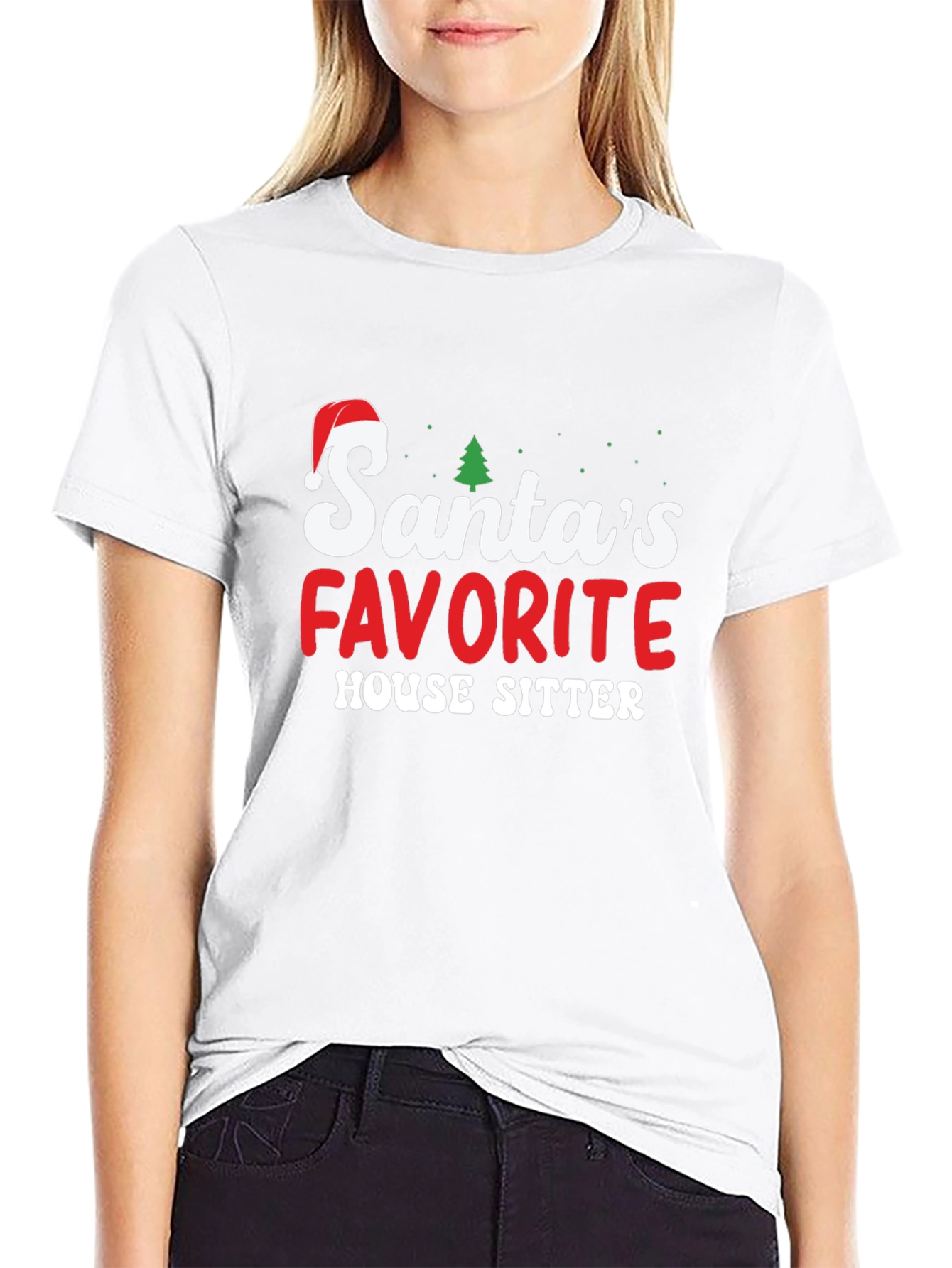 Santas Favorite House Sitter T-Shirt Christmas