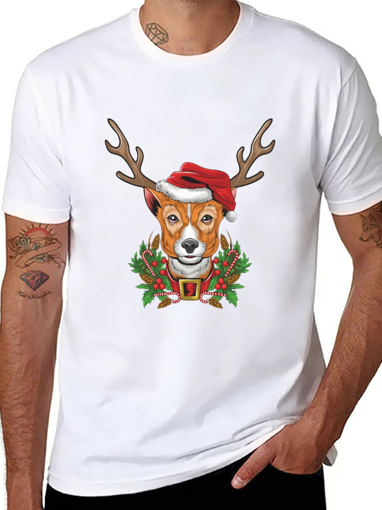 Dog Reindeer Christmas T-Shirt