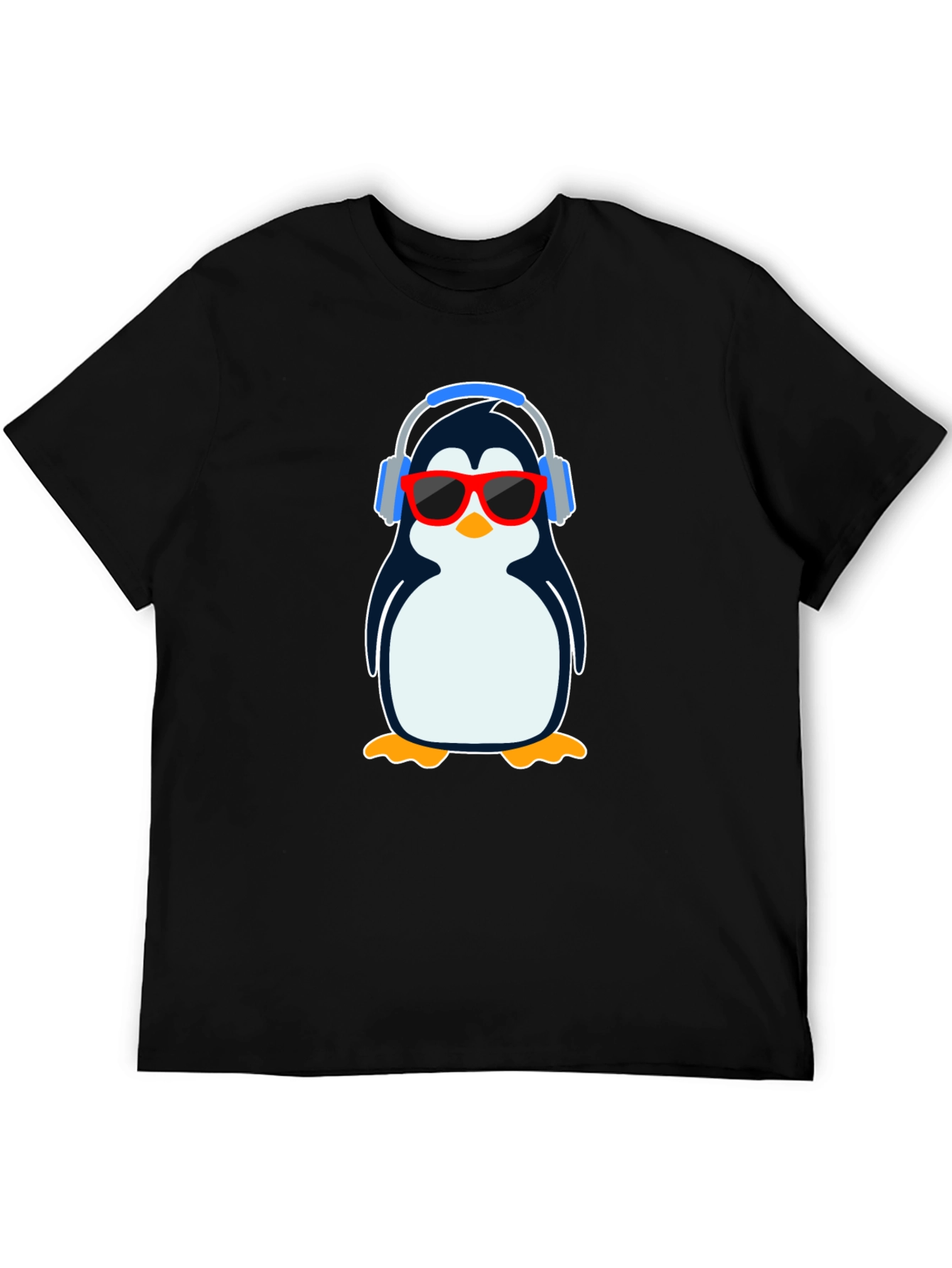 Cool Penguin Graphic T-Shirt - Black