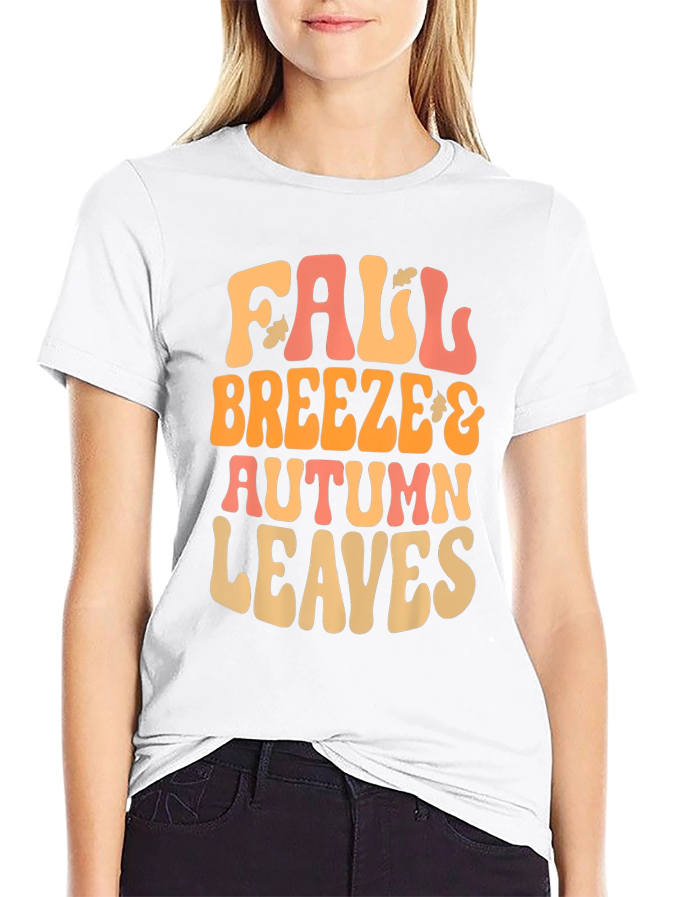 Fall Breeze Autumn Leaves Graphic Tee