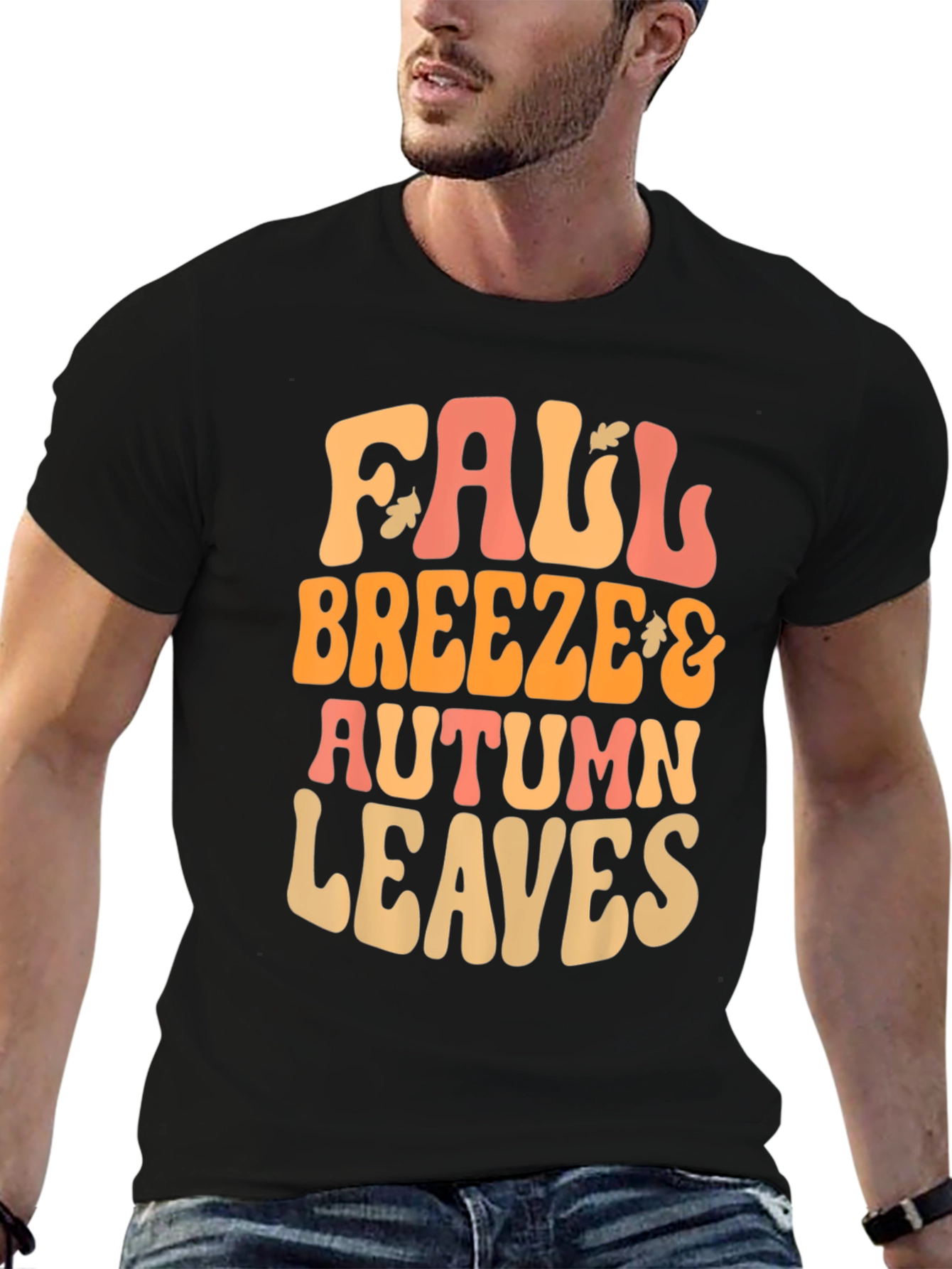 Fall Breeze Autumn Leaves Graphic Tee