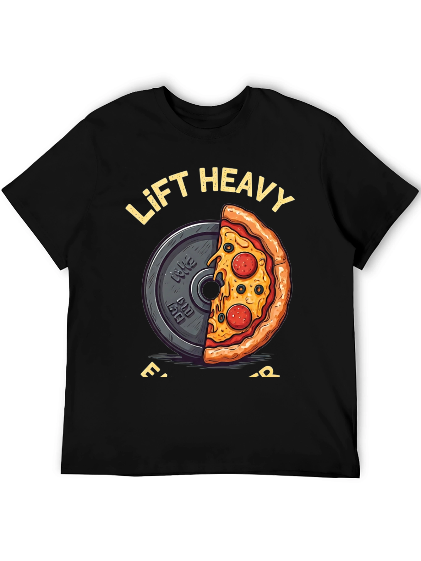 Lift Heavy Eat Pizza Graphic T-Shirt
