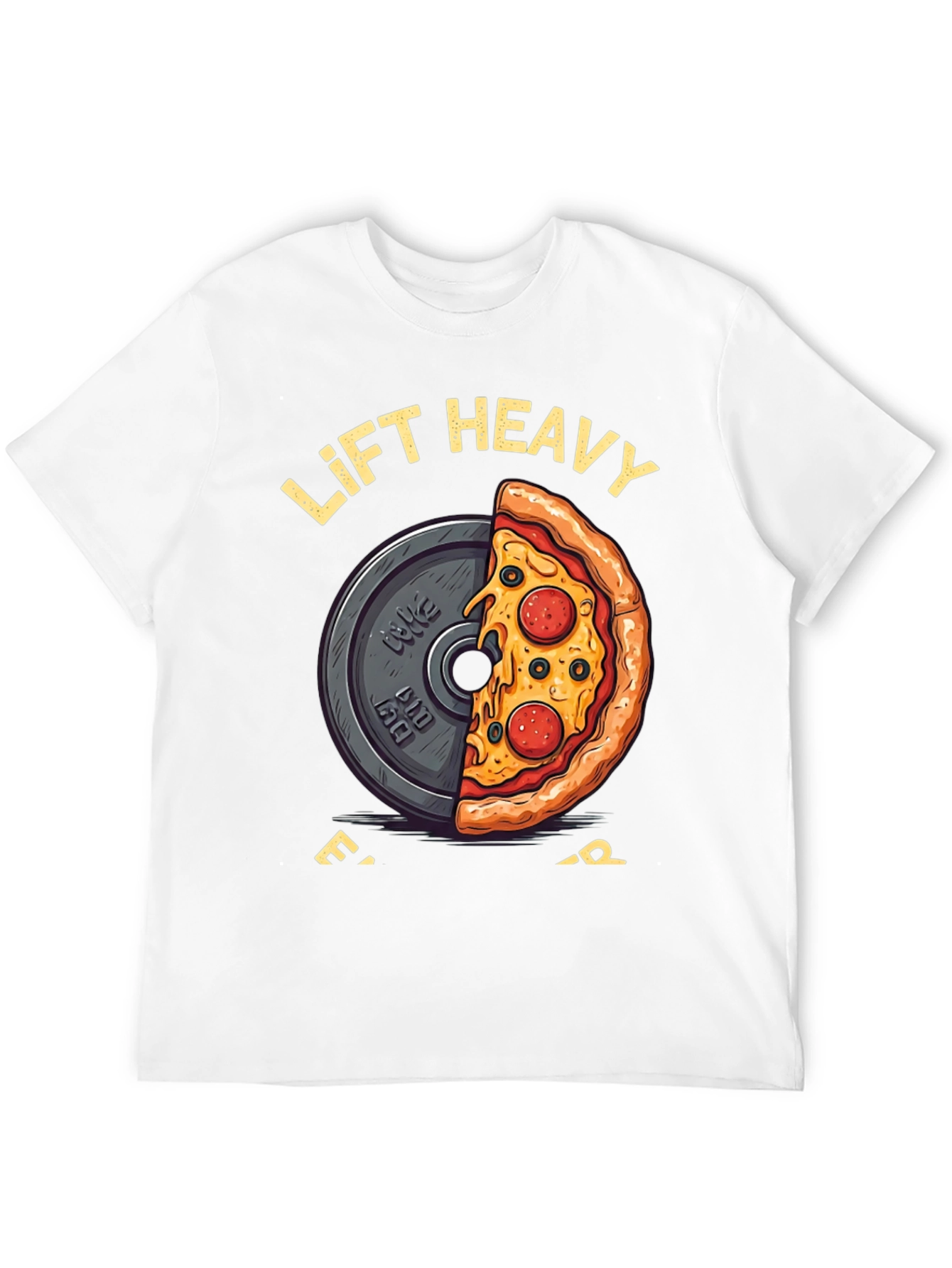 Lift Heavy Eat Pizza Graphic T-Shirt