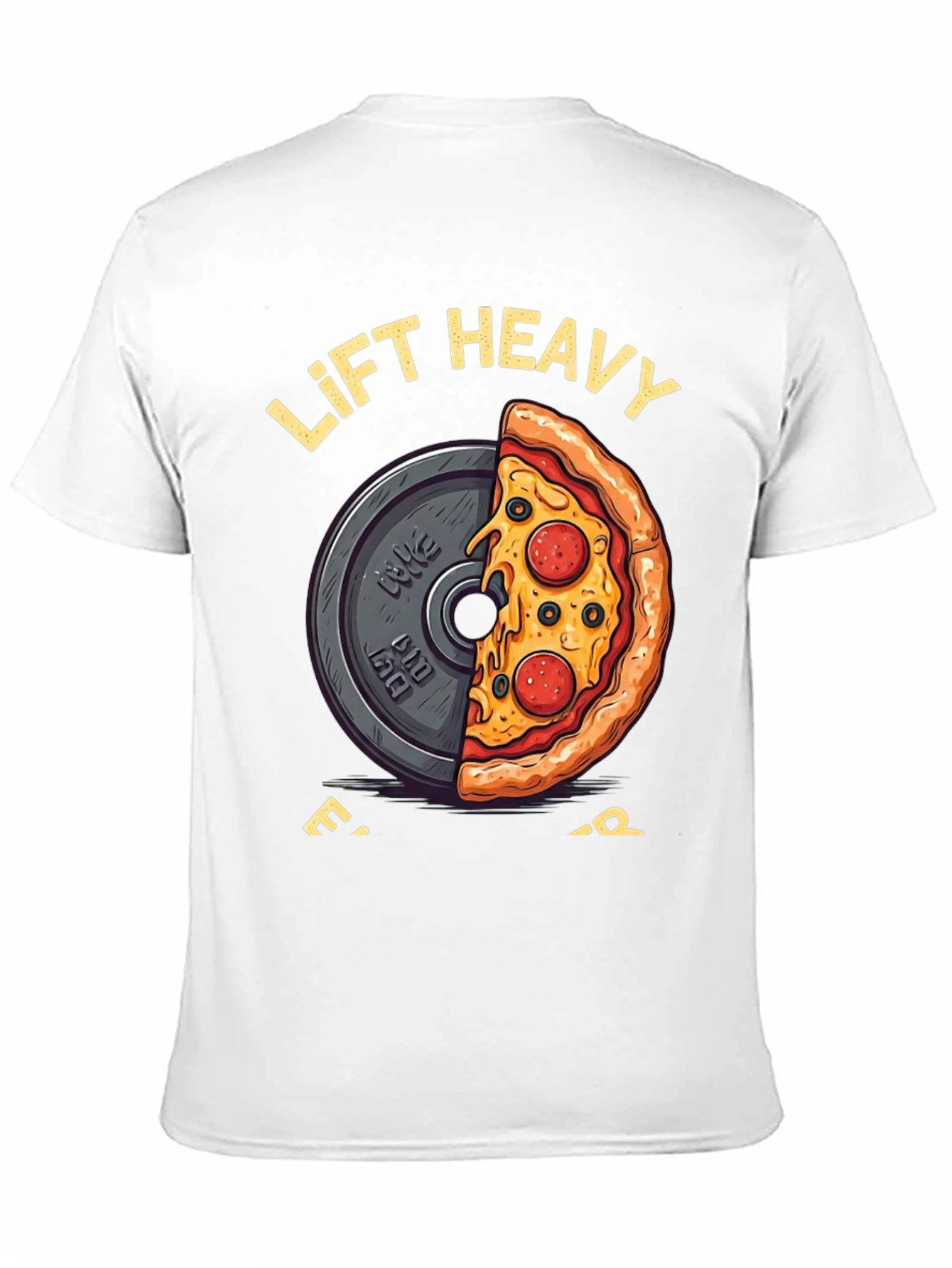 Lift Heavy Eat Pizza Graphic T-Shirt