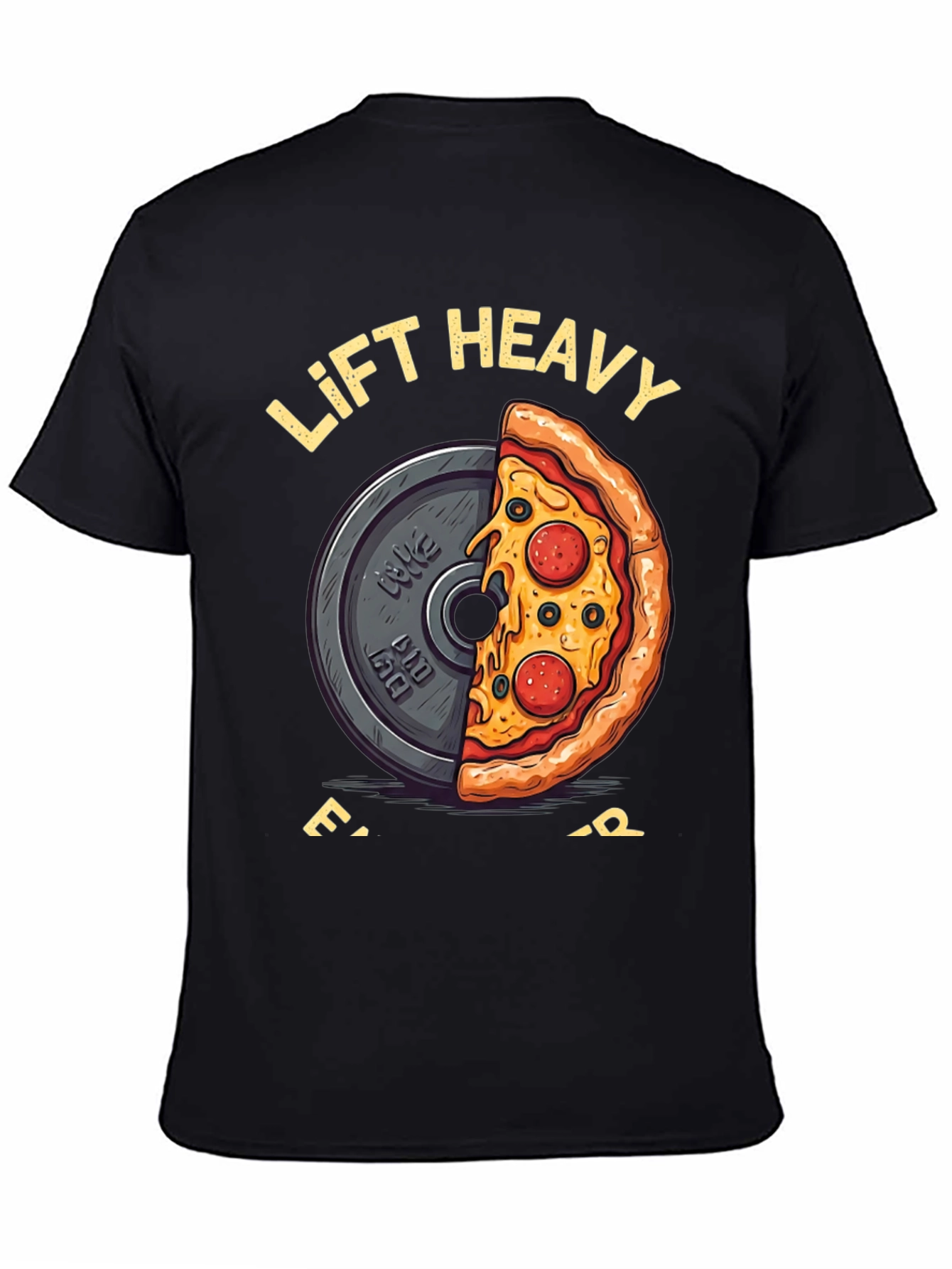 Lift Heavy Eat Pizza Graphic T-Shirt
