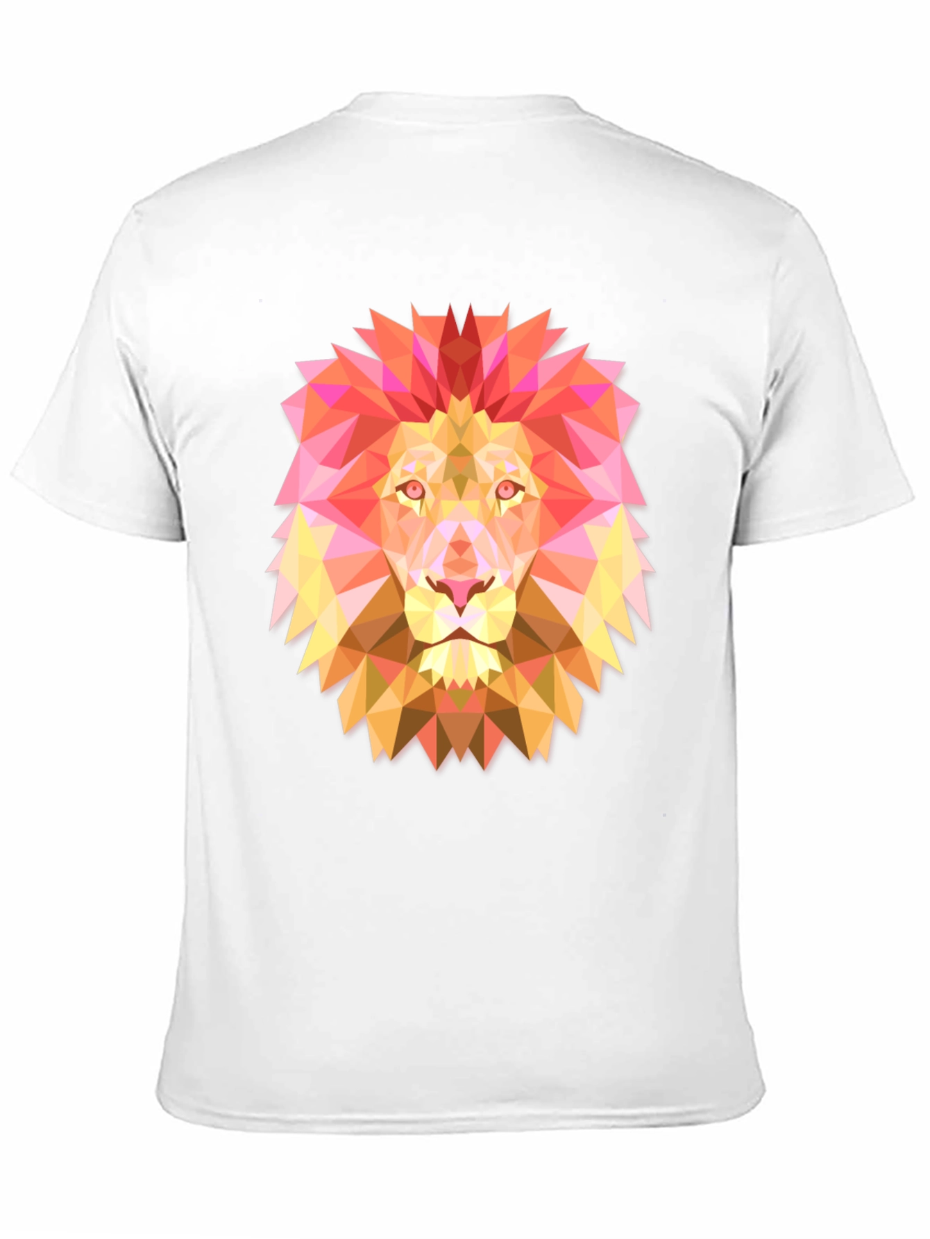 Geometric Lion Graphic Tee - Modern Black T-Shirt