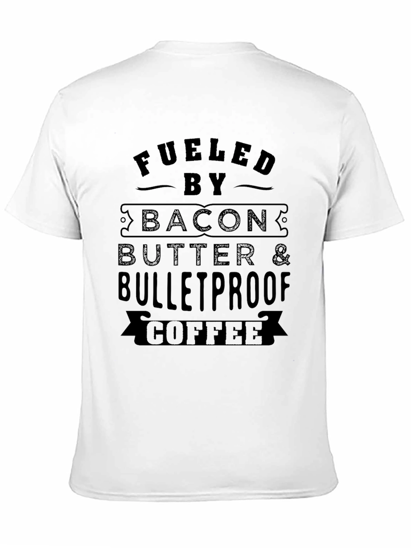 Fueled by Bacon Butter & Bulletproof Coffee Black T-Shirt