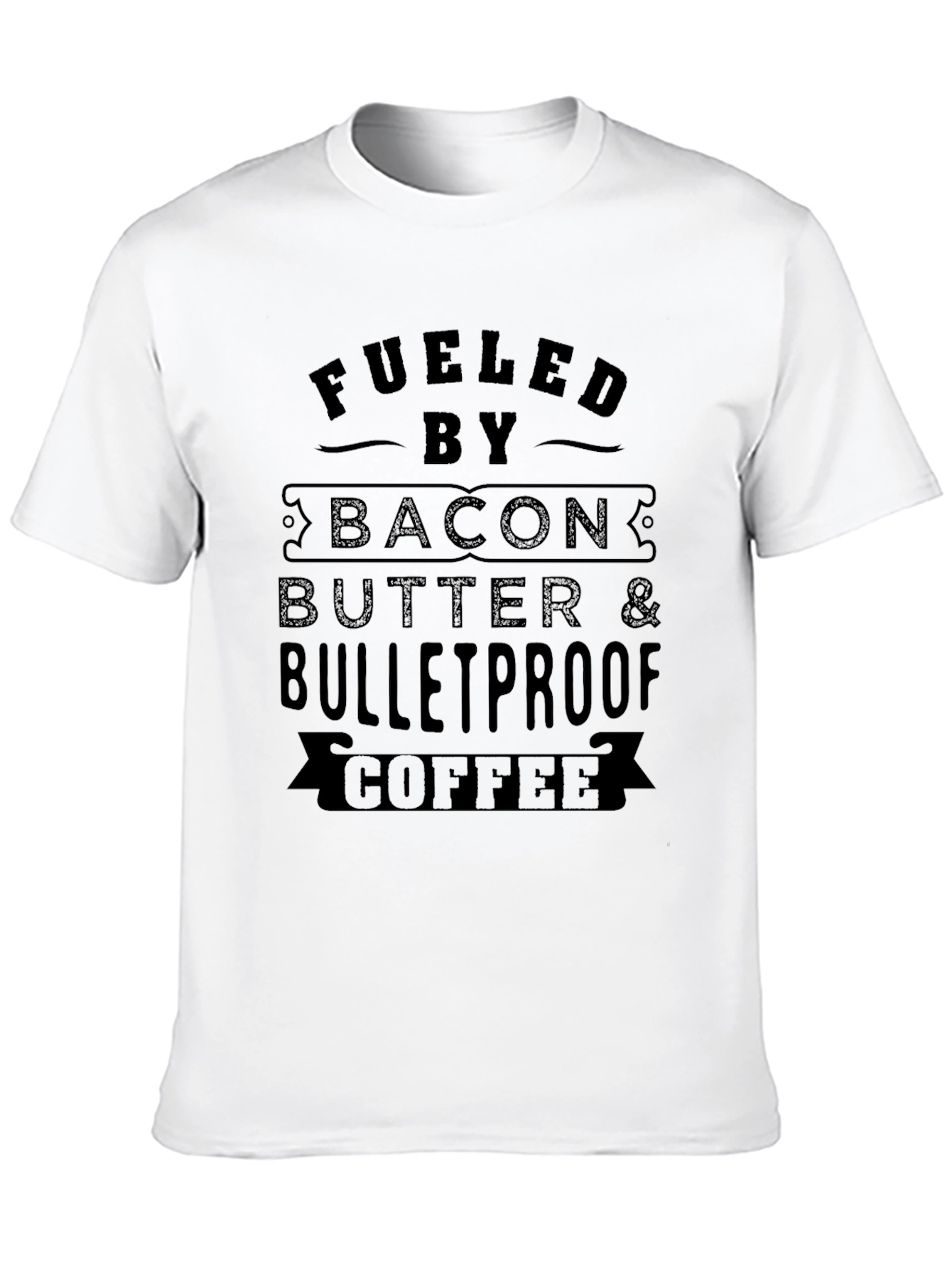 Fueled by Bacon Butter & Bulletproof Coffee Black T-Shirt