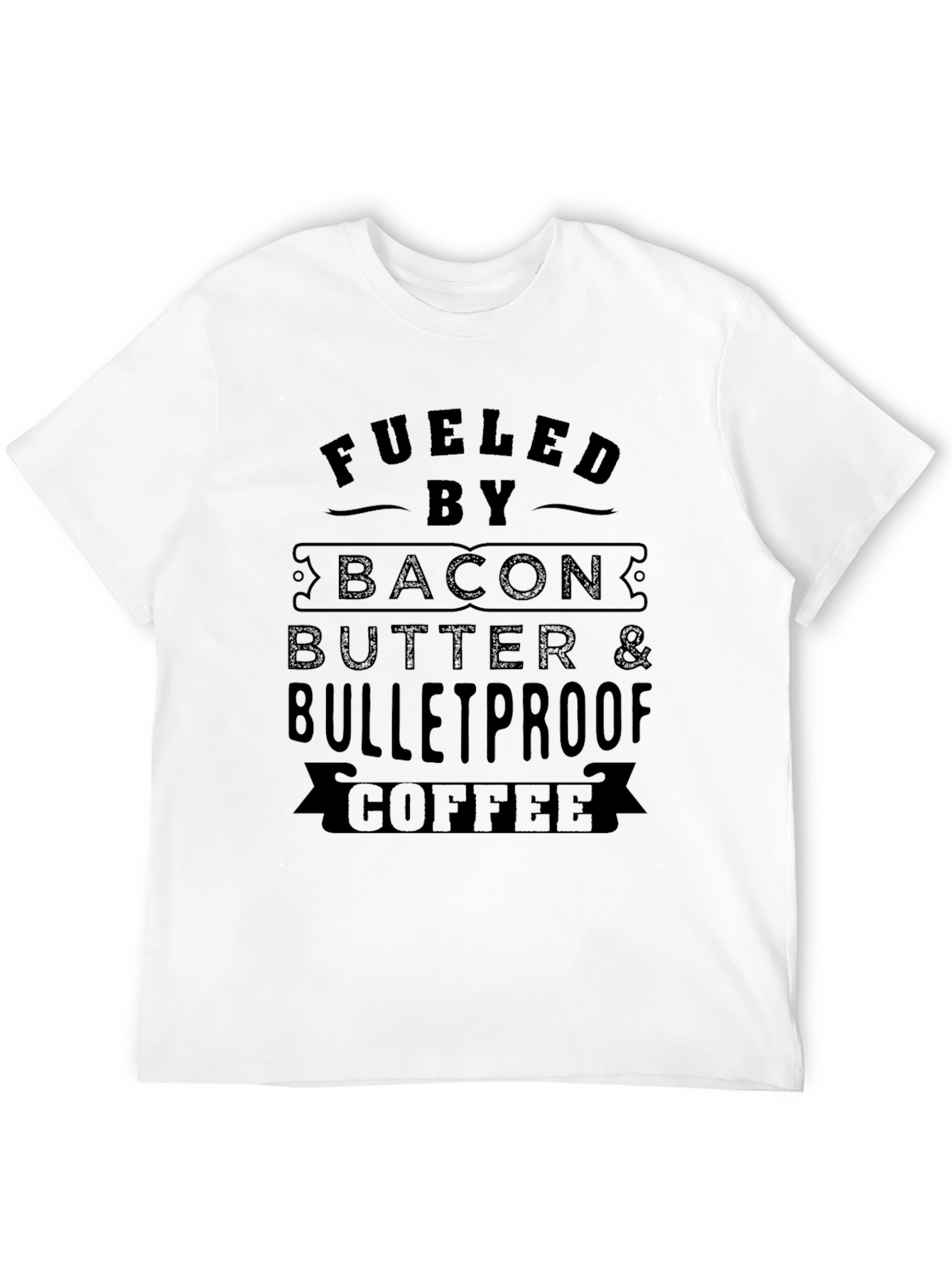 Fueled by Bacon Butter & Bulletproof Coffee Black T-Shirt