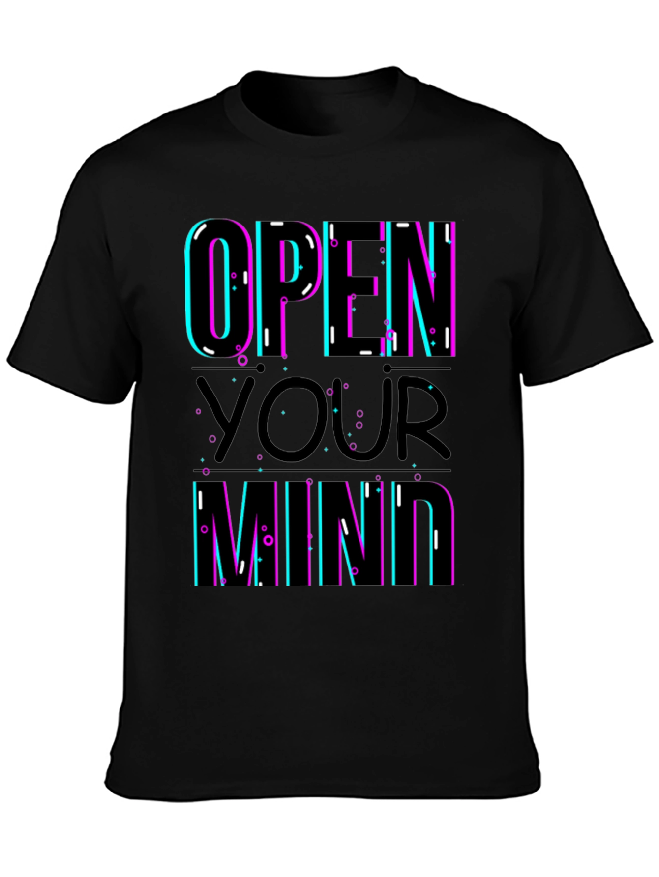 Open Your Mind Graphic T-Shirt - Black