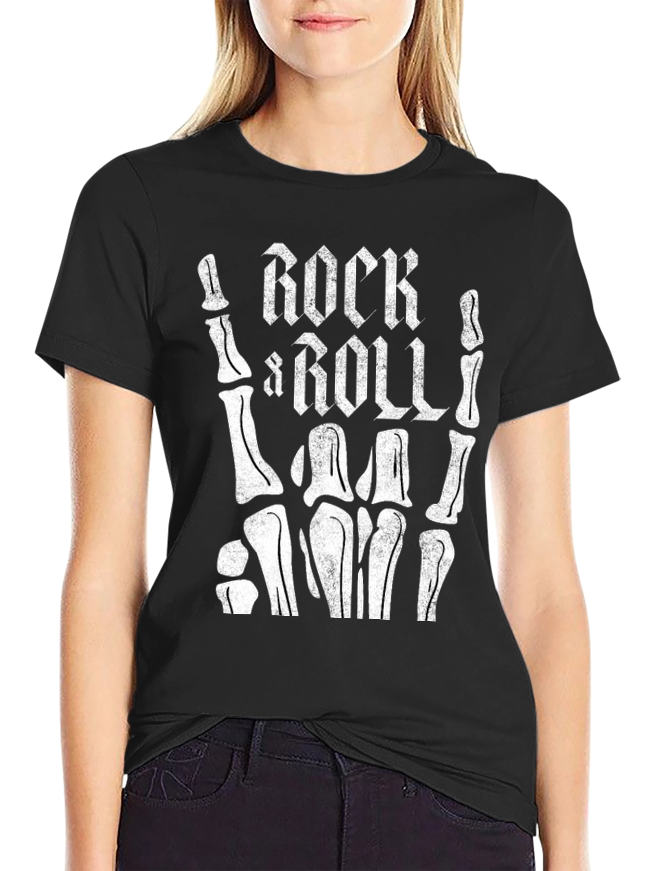 Rock and Roll Skeleton Hand T-Shirt