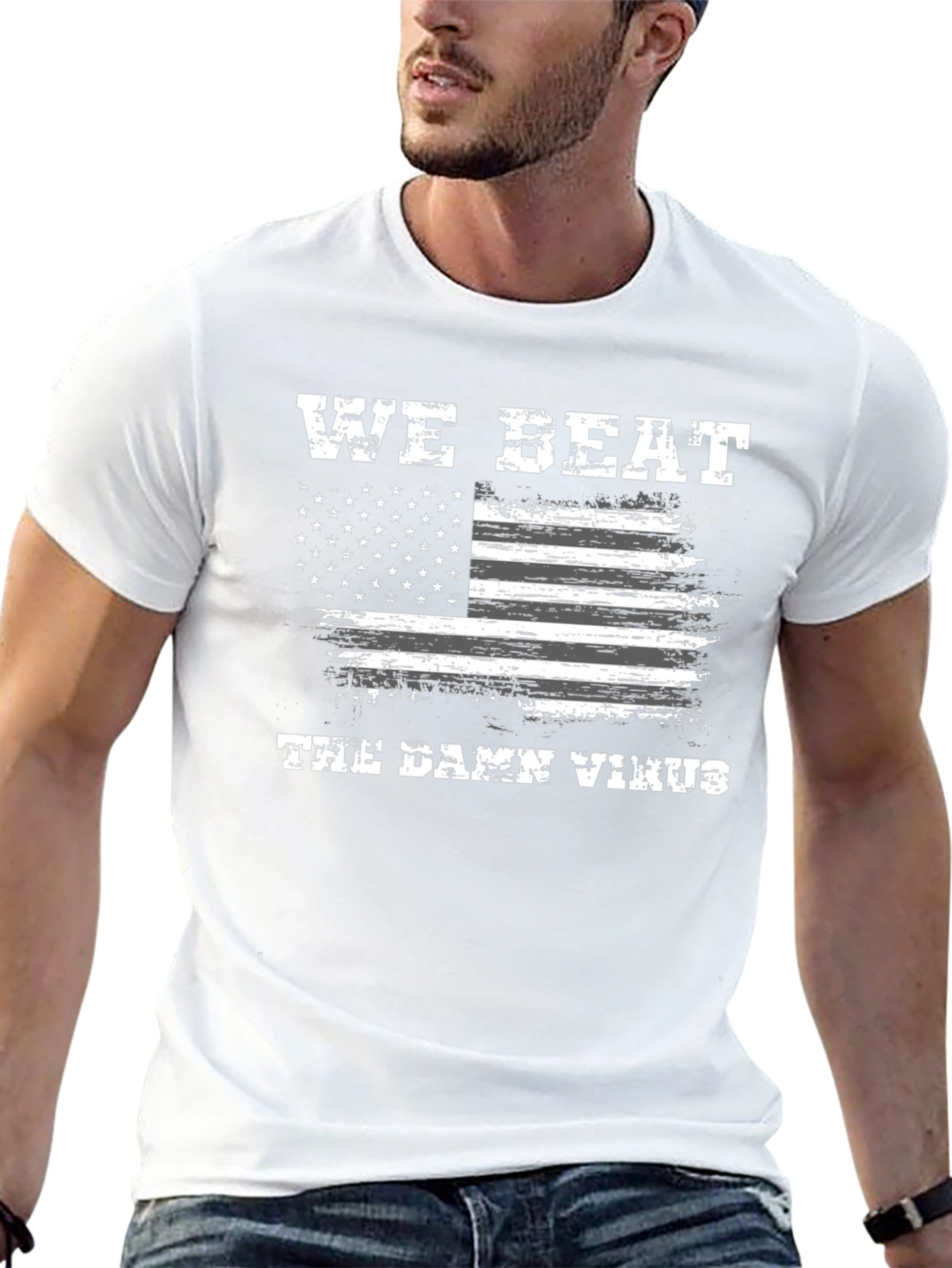 We Beat The Damn Virus Graphic Tee