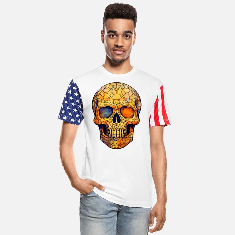 Halloween Stained Glass Skull