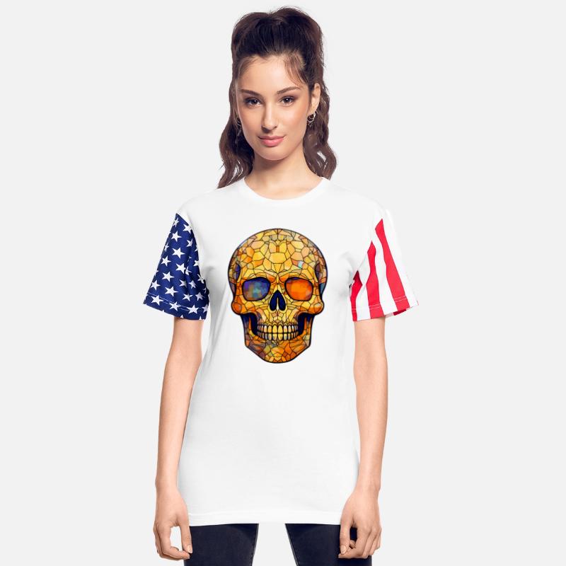 Halloween Stained Glass Skull