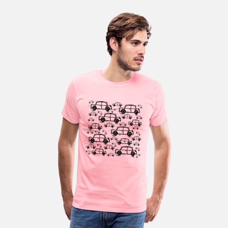 hand drawn classic and old cars, vintage