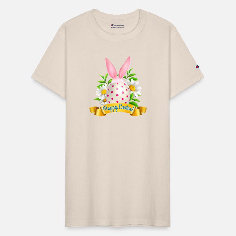 Happy Easter T-Shirt with Bunny Ears and Egg