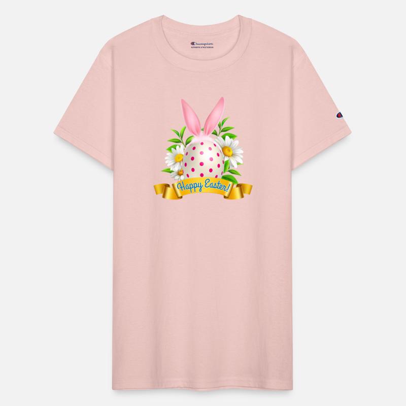 Happy Easter T-Shirt with Bunny Ears and Egg