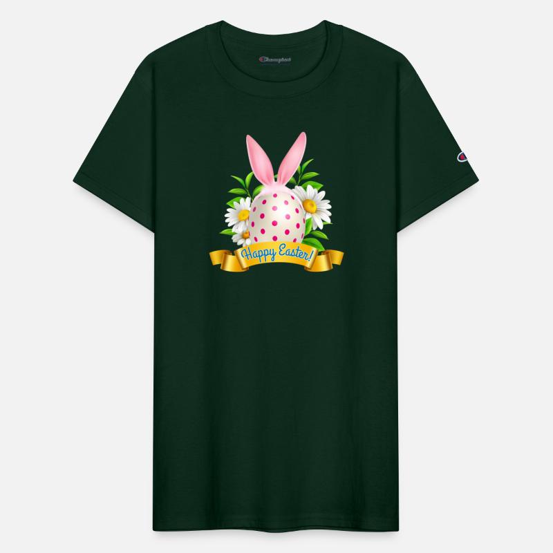 Happy Easter T-Shirt with Bunny Ears and Egg
