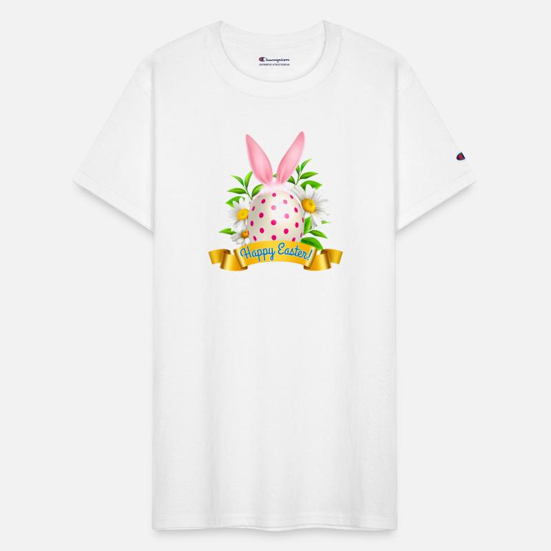 Happy Easter T-Shirt with Bunny Ears and Egg