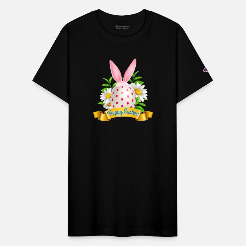 Happy Easter T-Shirt with Bunny Ears and Egg