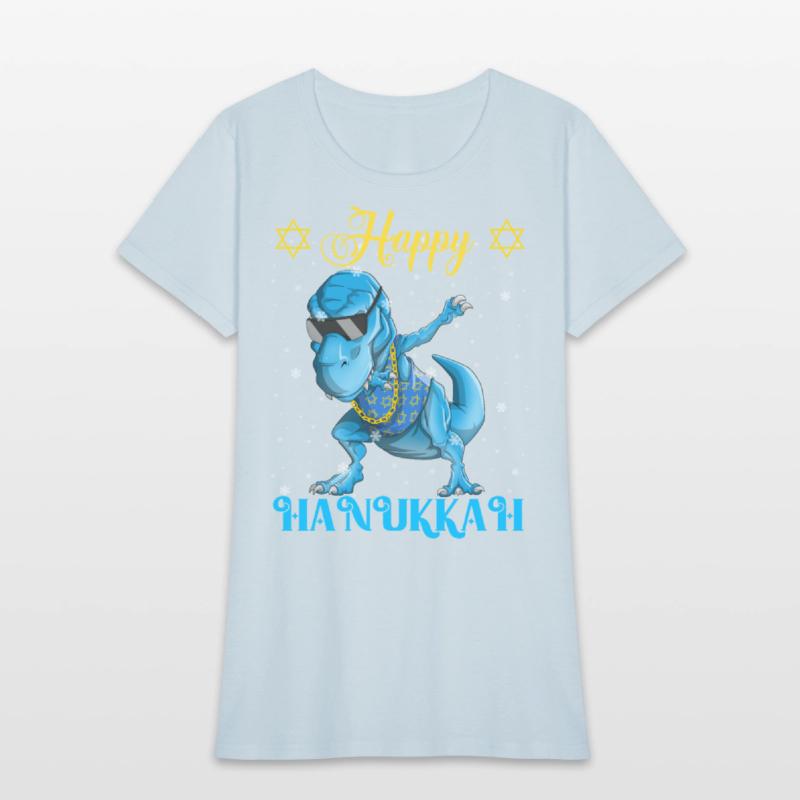 Happy Hanukkah Dabbing Dinosaur Rex Rapper Hip hop