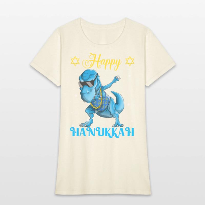 Happy Hanukkah Dabbing Dinosaur Rex Rapper Hip hop