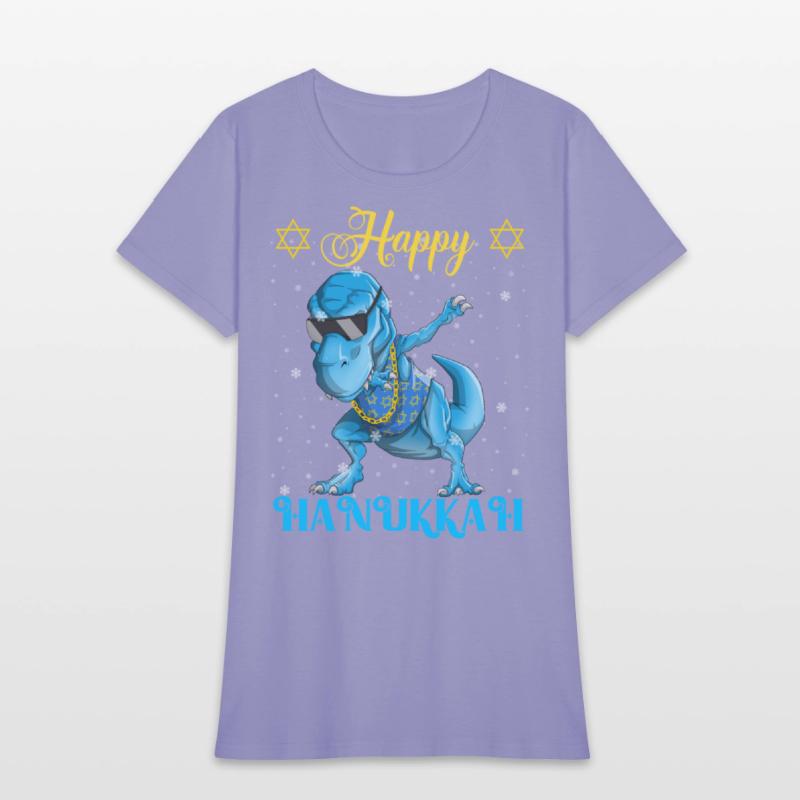 Happy Hanukkah Dabbing Dinosaur Rex Rapper Hip hop