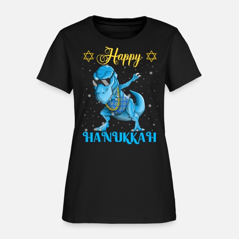 Happy Hanukkah Dabbing Dinosaur Rex Rapper Hip hop